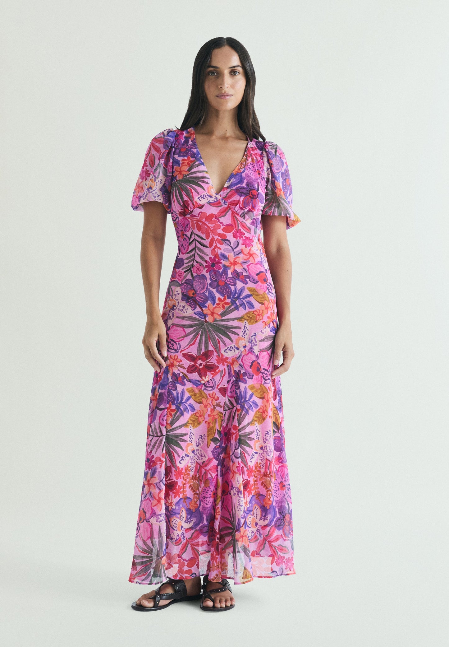 FLORAL PRINT MAXI DRESS