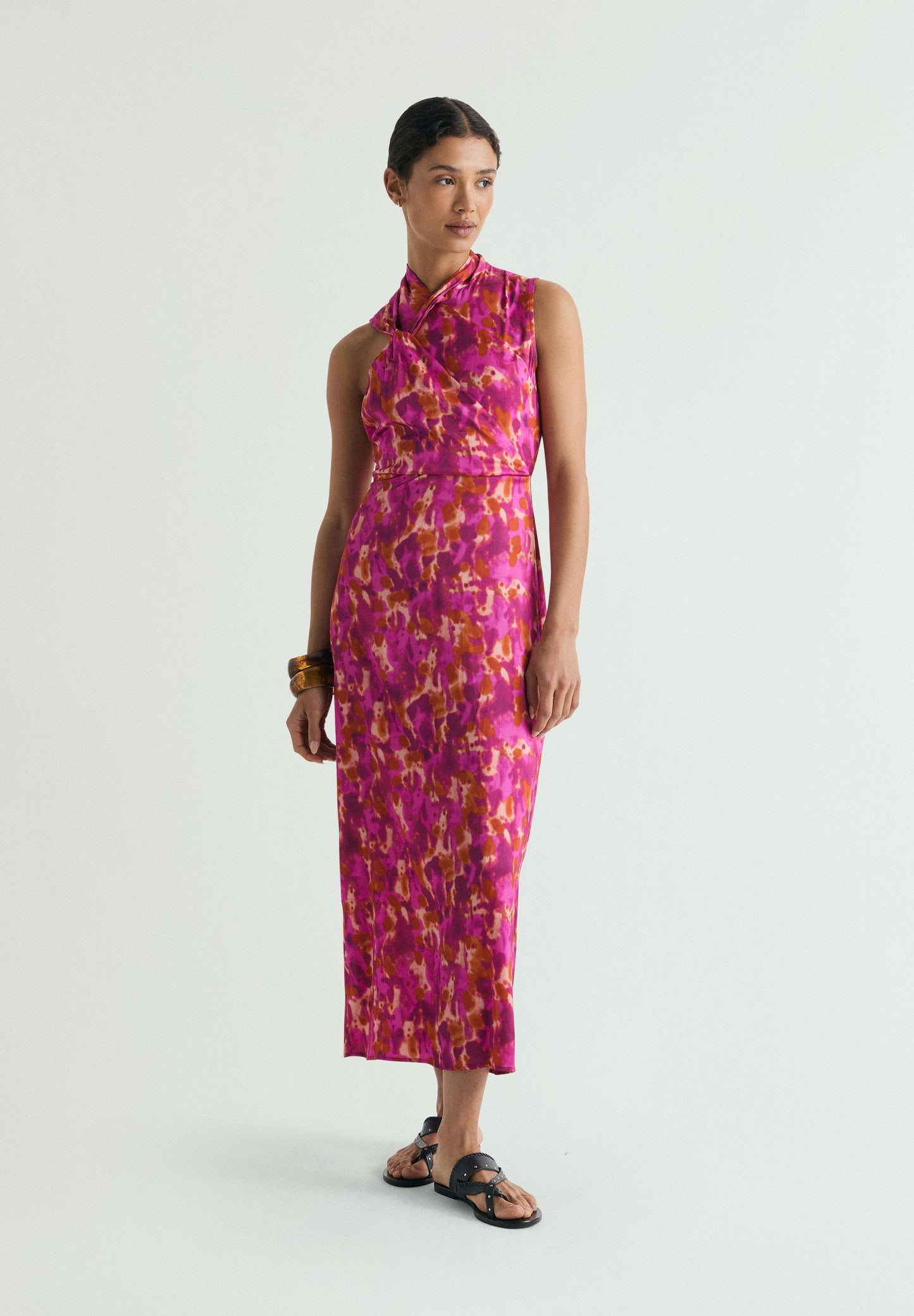 MULTICOLOURED PRINT DRESS