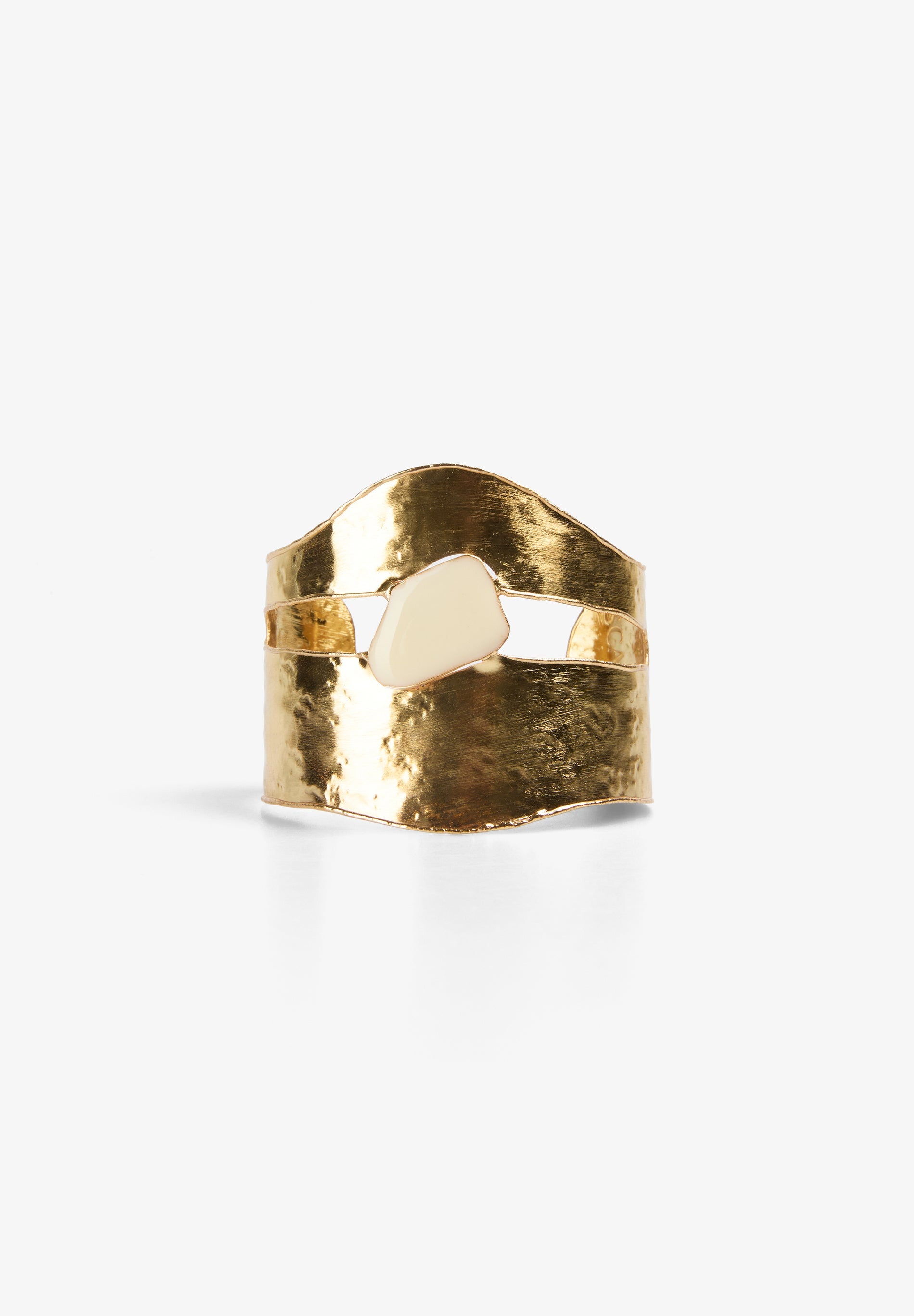 TEXTURED GOLD TONE BRACELET