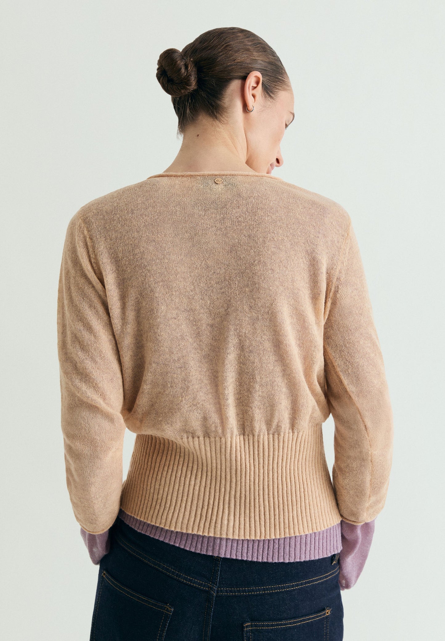 CARDIGAN WITH TIE NECK