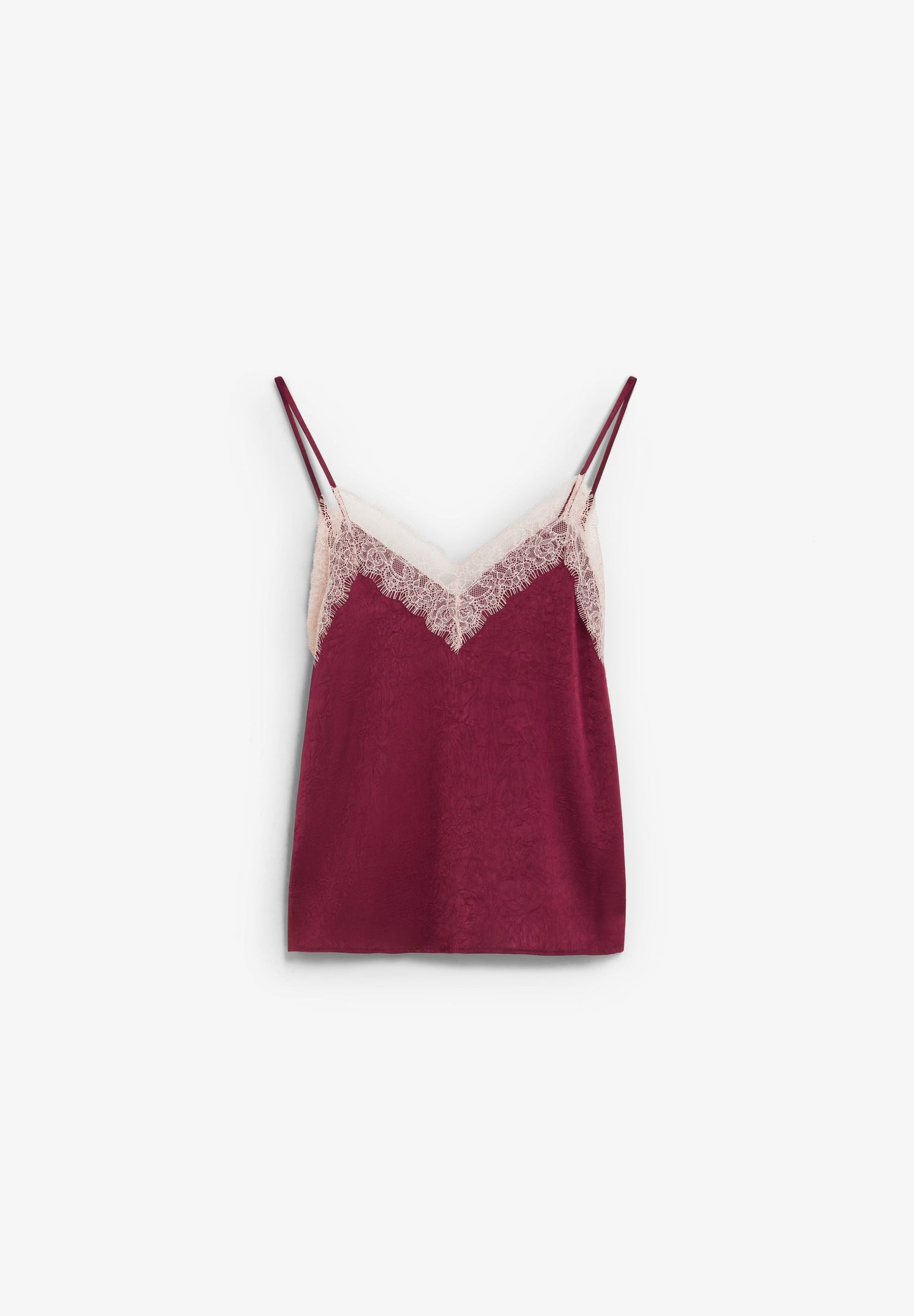 SATIN AND LACE TOP
