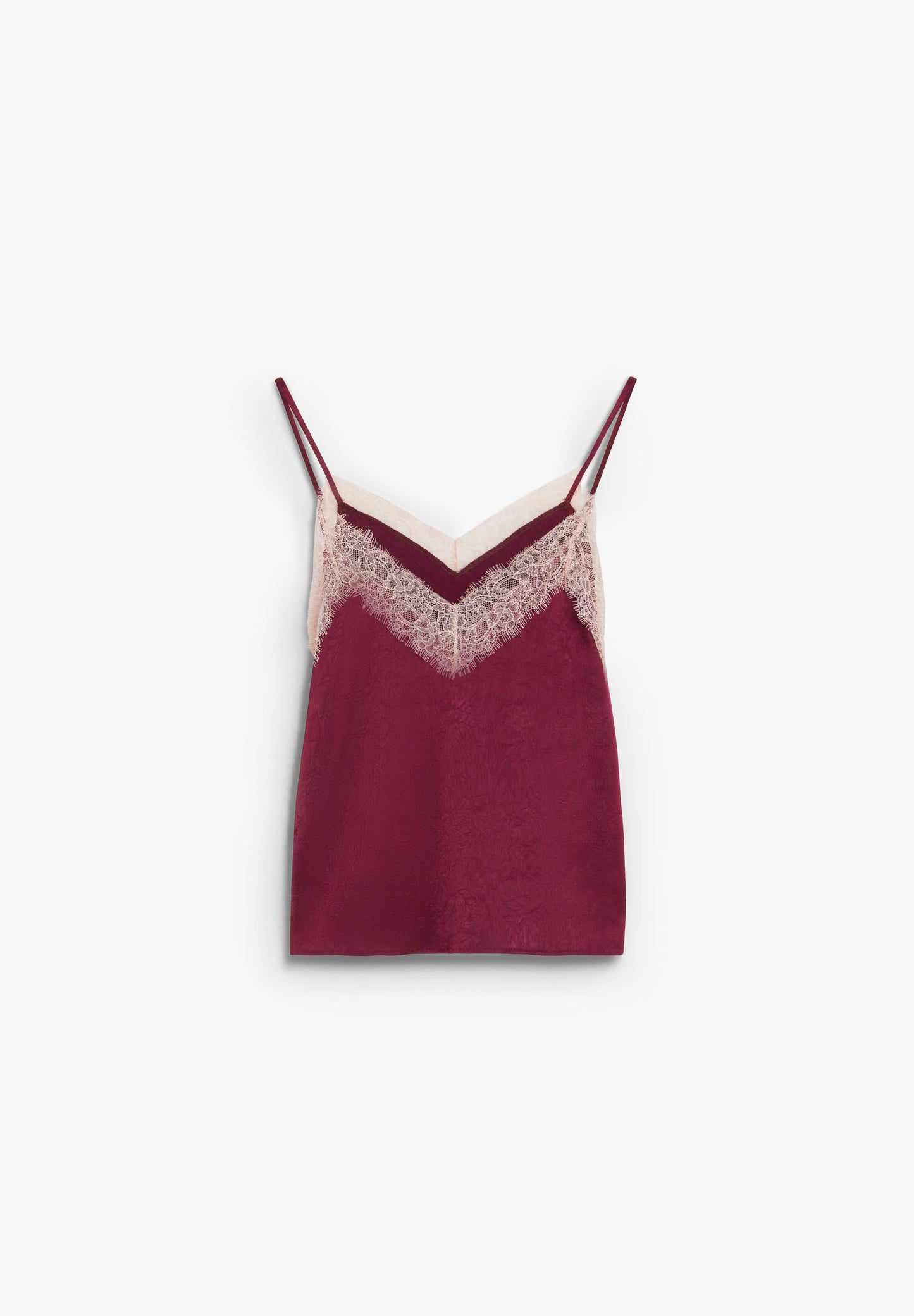 SATIN AND LACE TOP