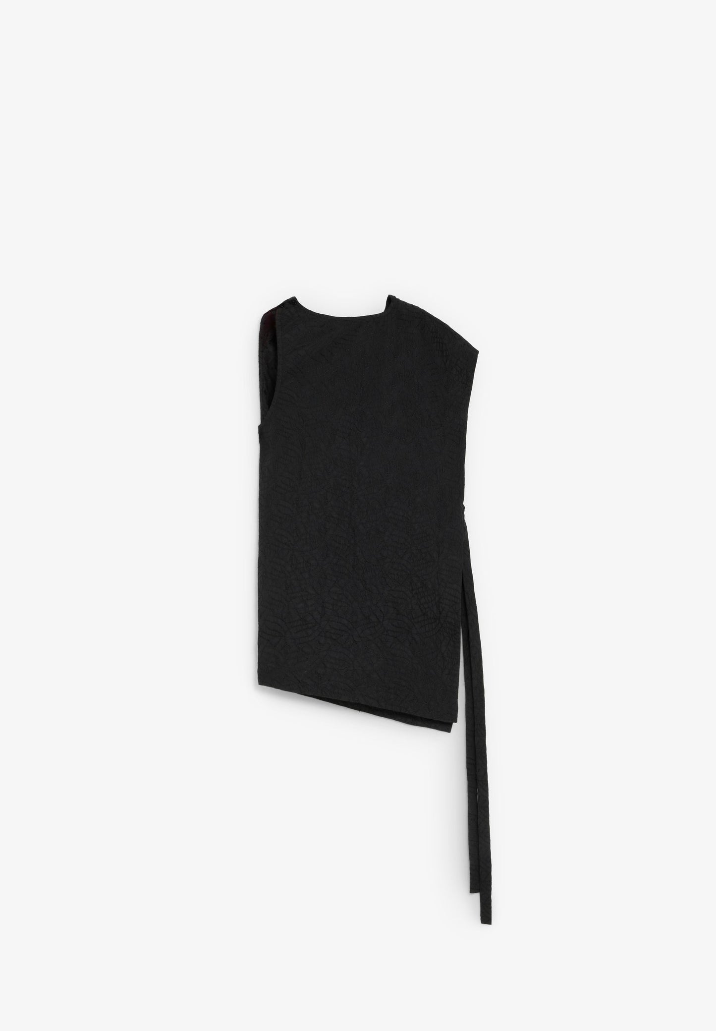 FLOWING ASYMMETRIC SIDE-TIE TOP