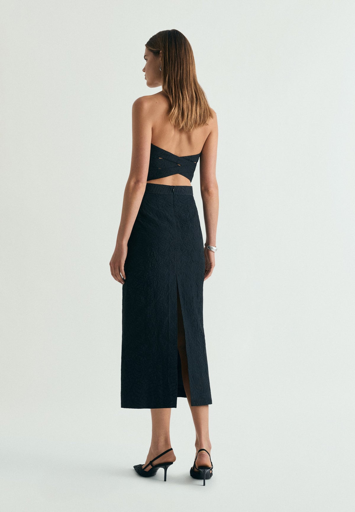 EMBROIDERED MIDI SKIRT