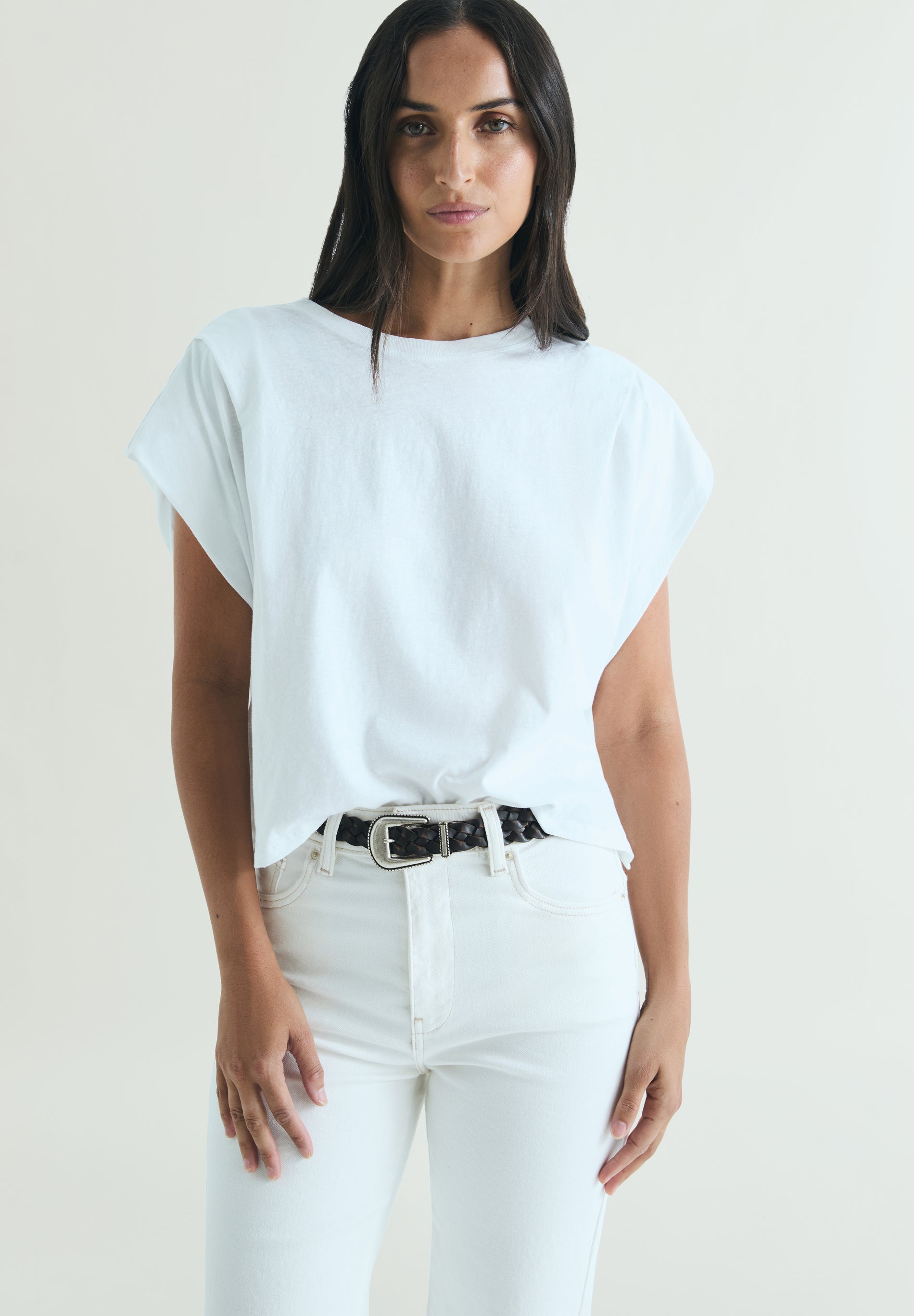 T-SHIRT WITH PLEAT DETAIL