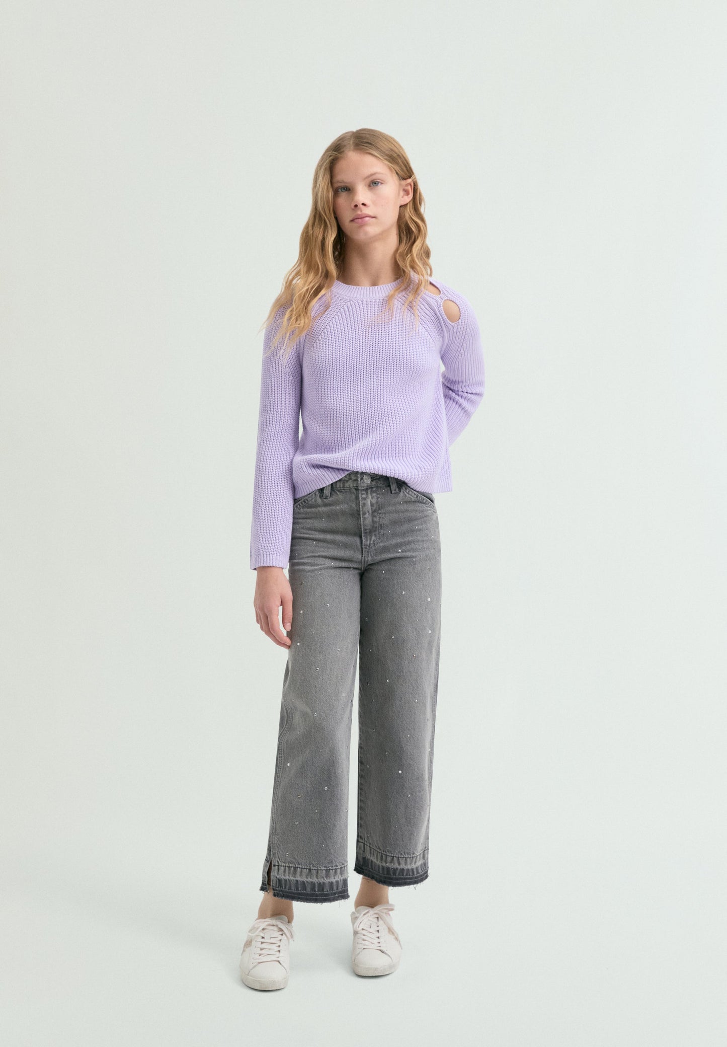 KNIT SWEATER WITH CUT-OUTS