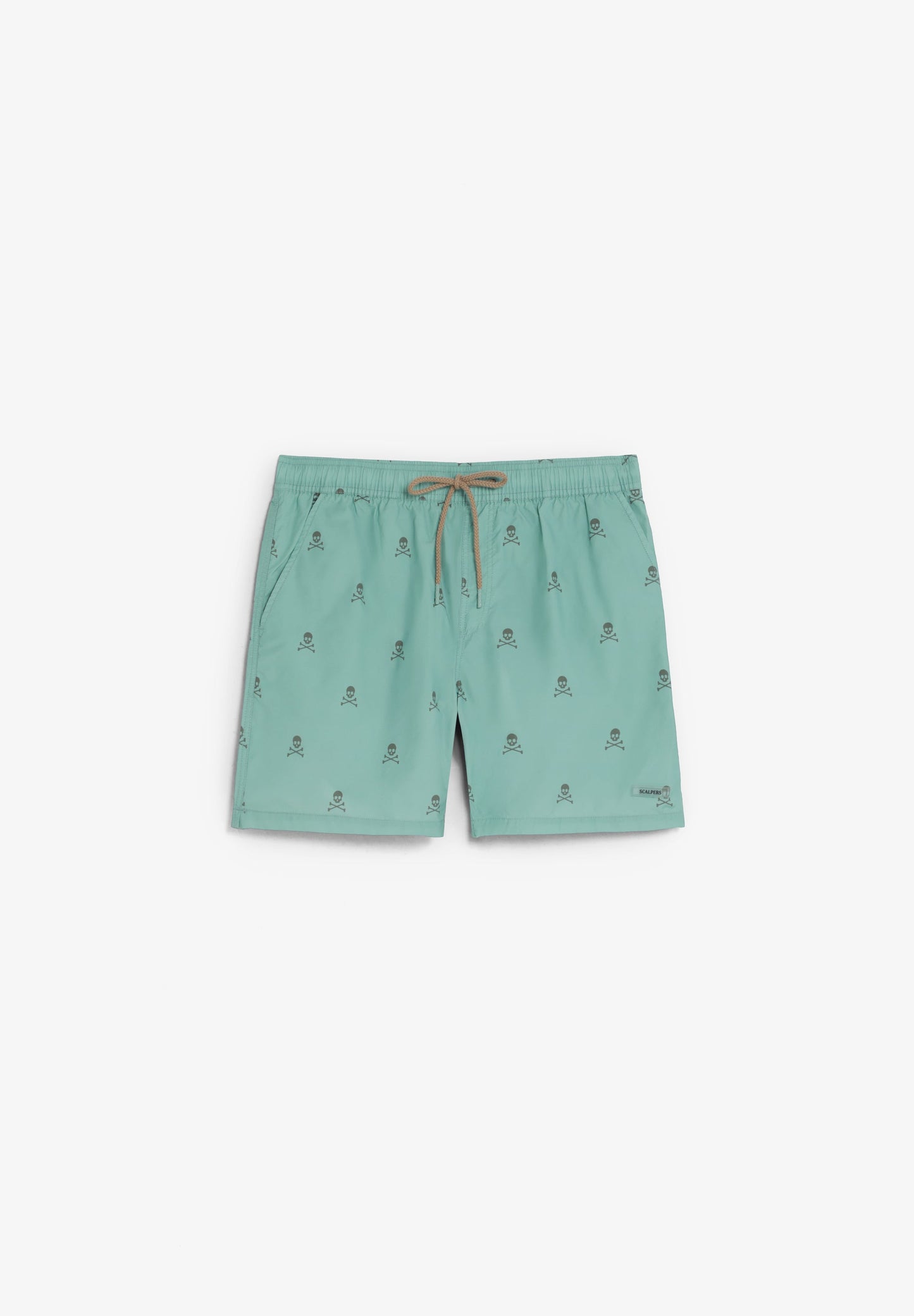 CONTRAST SKULL SWIMMING TRUNKS