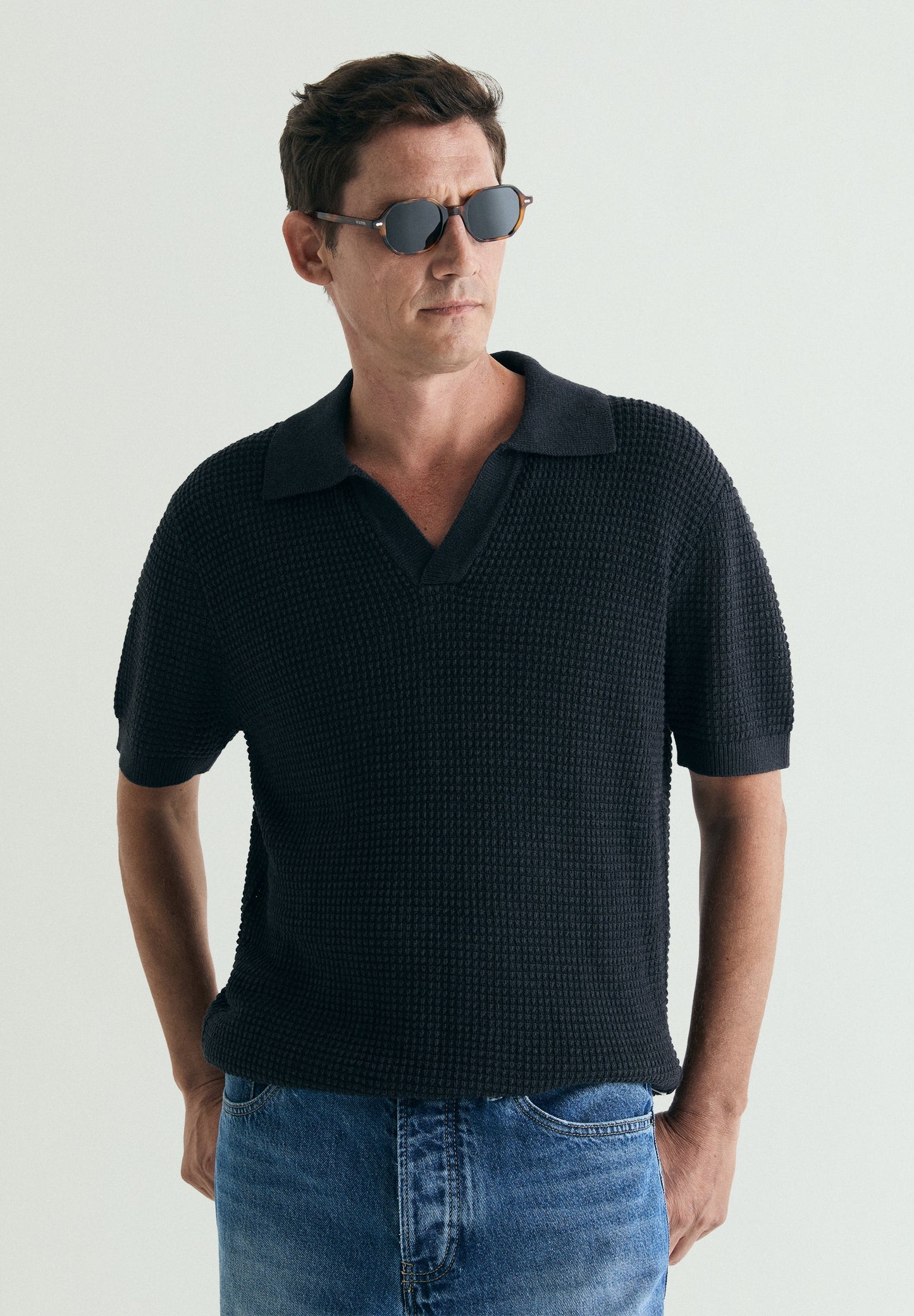 CROCHET POLO SHIRT