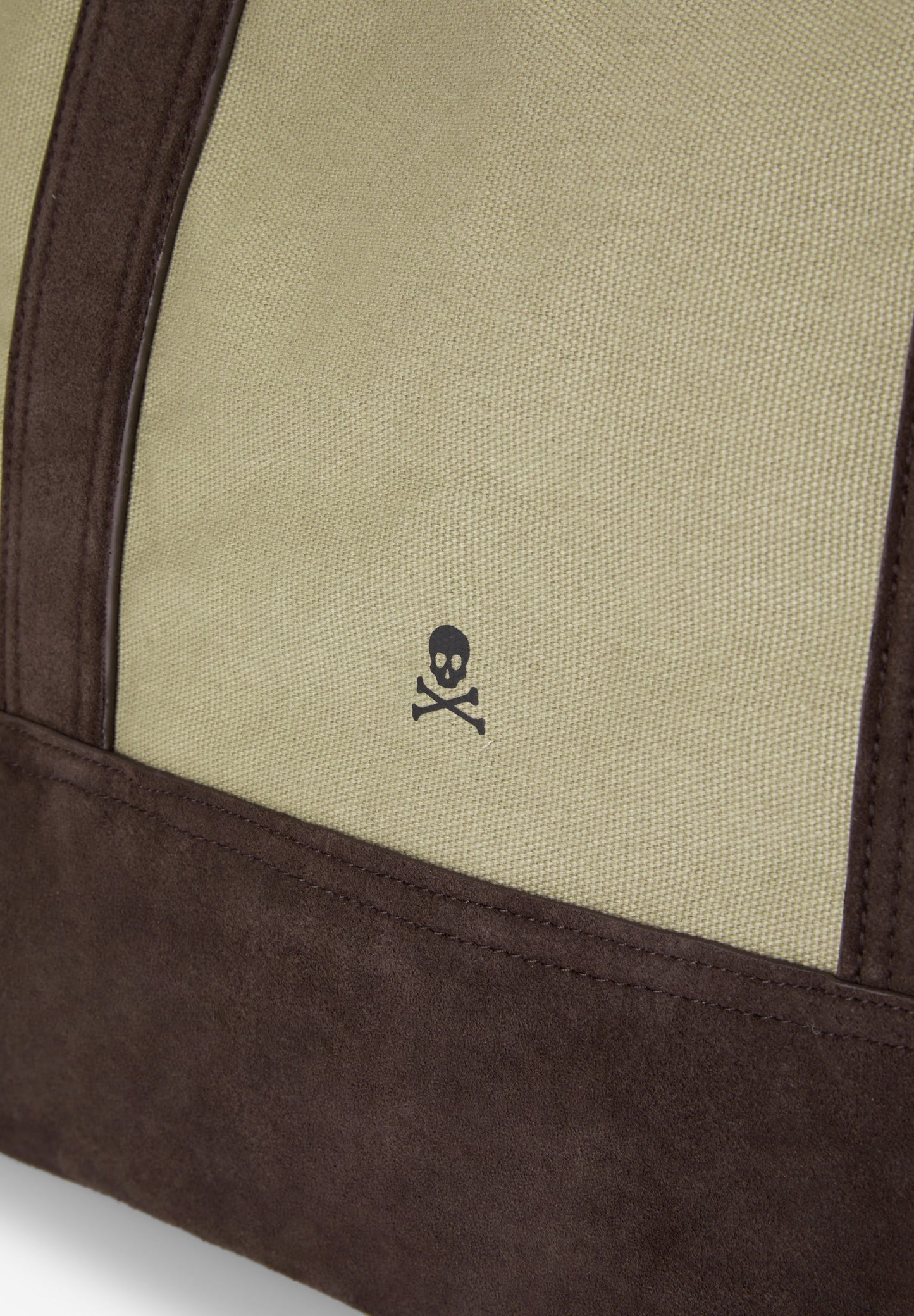 COTTON AND SUEDE TOTE BAG