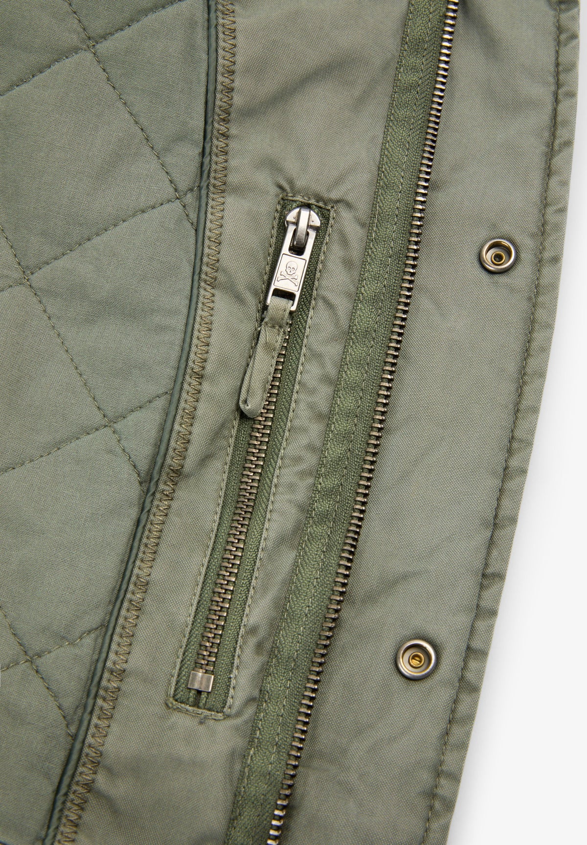 MILITARY JACKET WITH CONCEALED HOOD