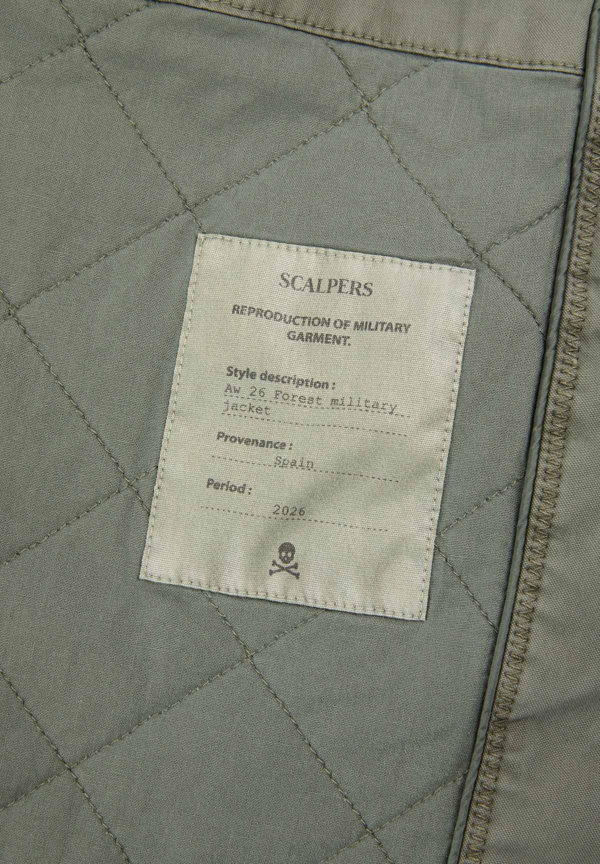 MILITARY JACKET WITH CONCEALED HOOD