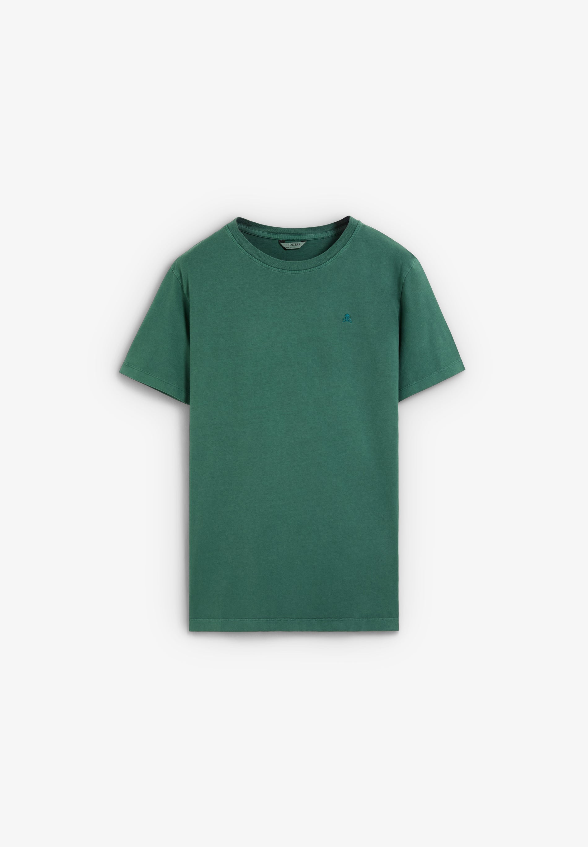 T-SHIRT WITH TONAL EMBROIDERED SKULL