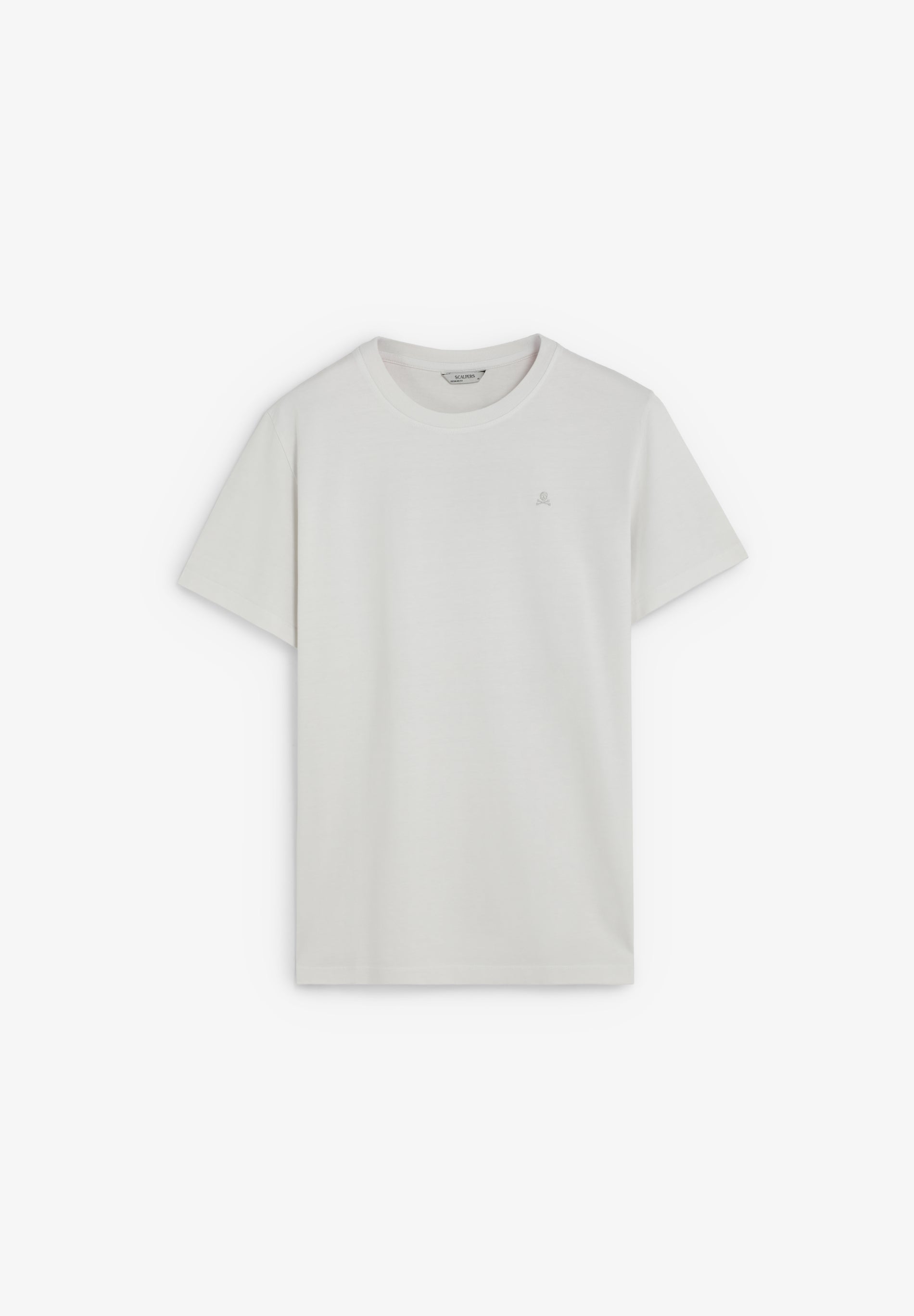 T-SHIRT WITH TONAL EMBROIDERED SKULL
