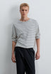 COTTON AND LINEN STRIPED T-SHIRT
