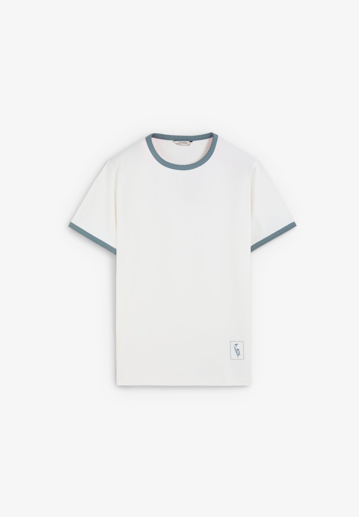 CONTRAST RIBBED T-SHIRT