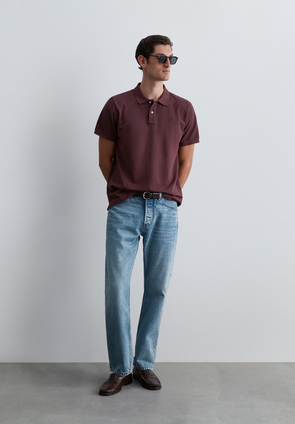 PIQUÉ POLO SHIRT WITH TONAL SKULL