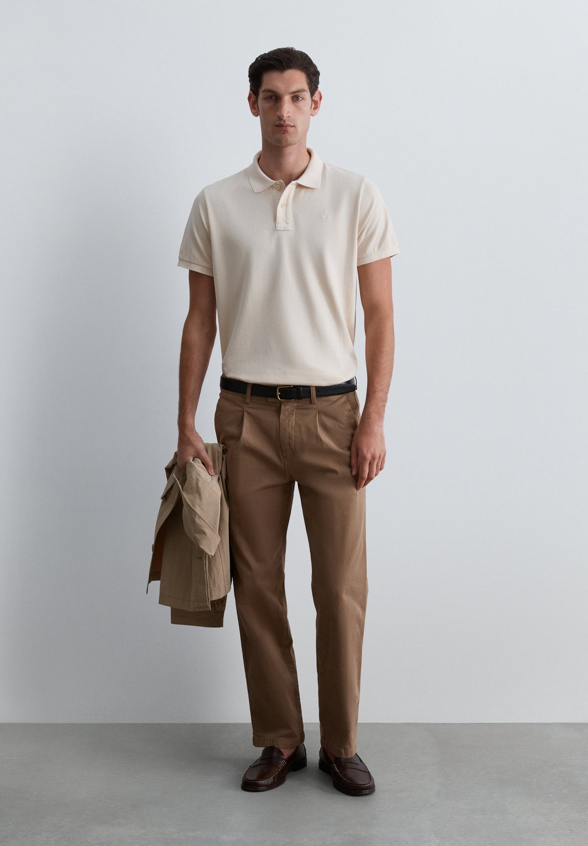 PIQUÉ POLO SHIRT WITH TONAL SKULL