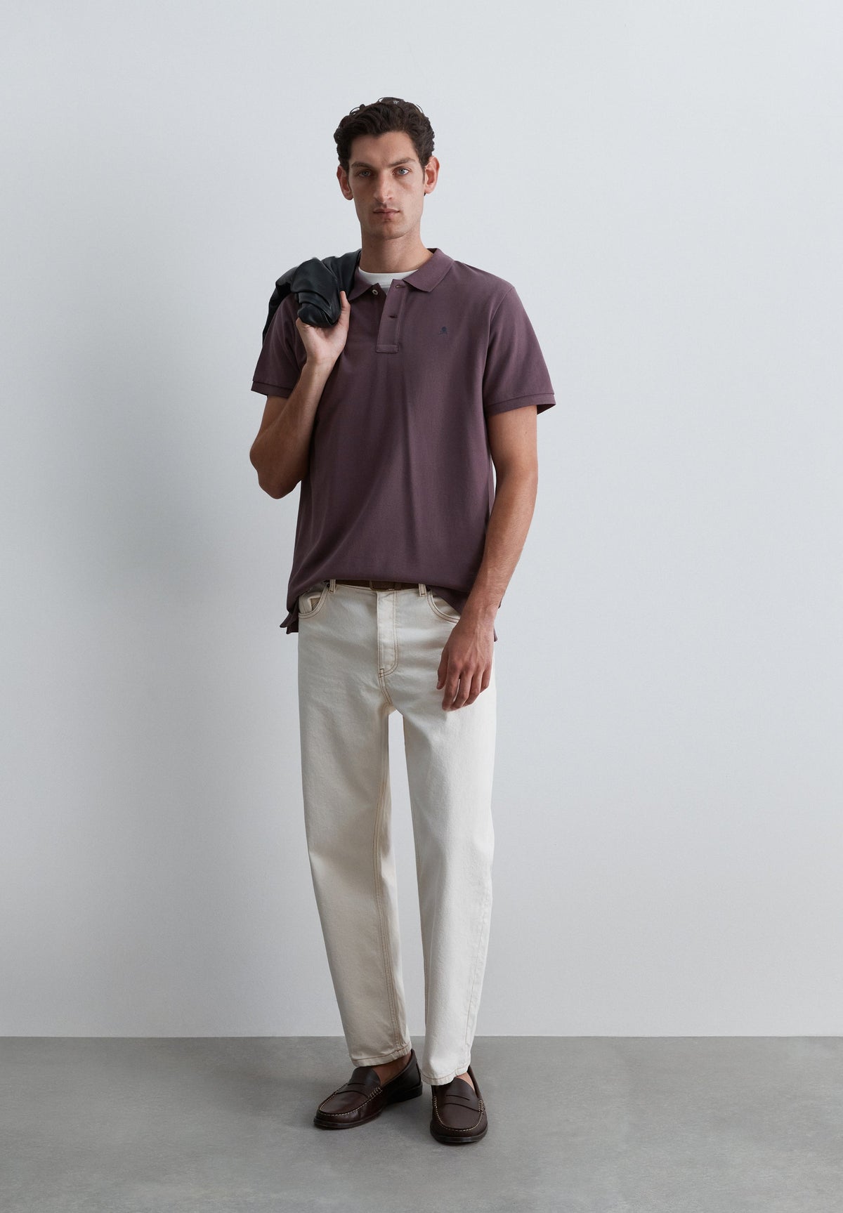 PIQUÉ POLO SHIRT WITH CONTRAST SKULL