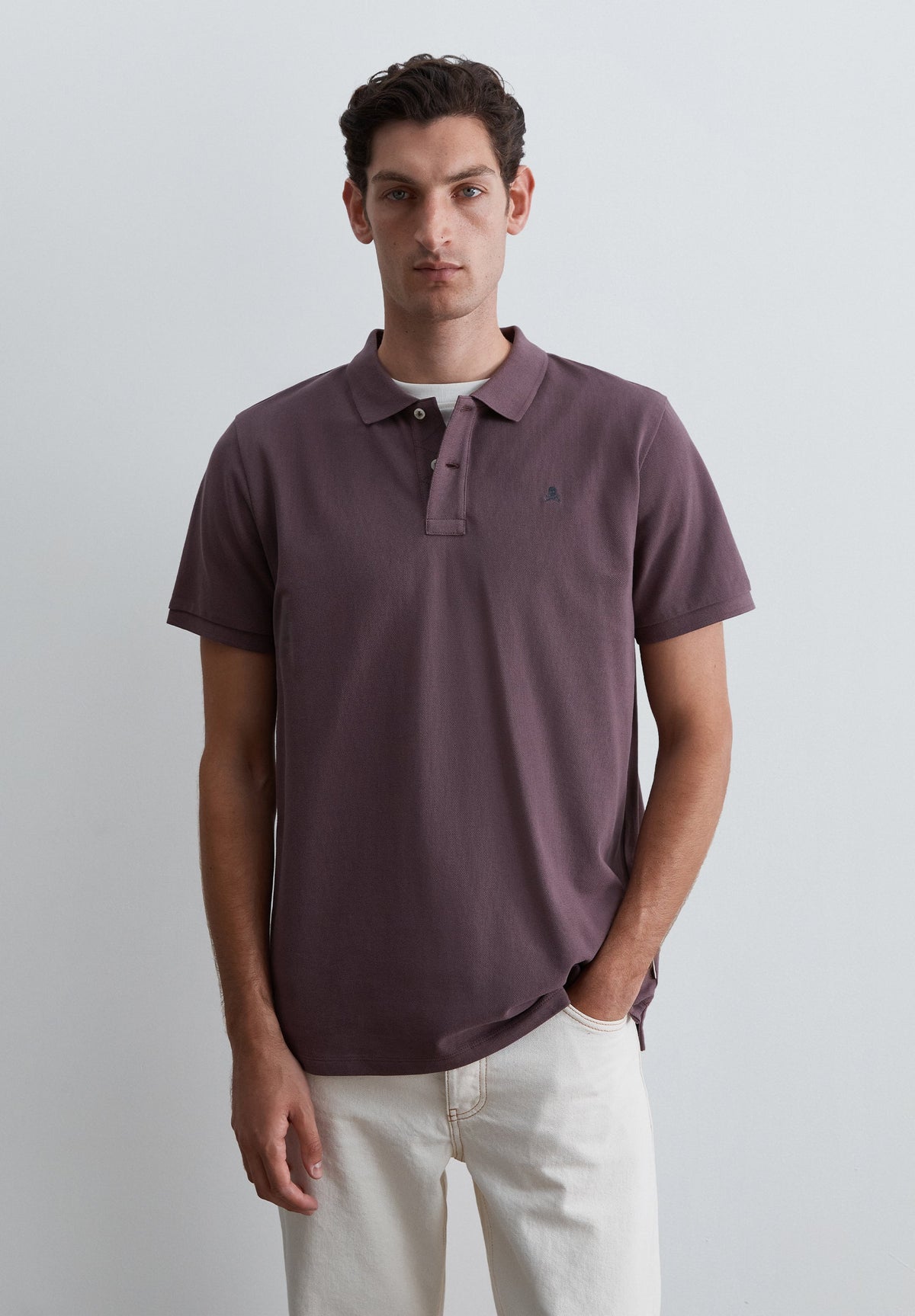 PIQUÉ POLO SHIRT WITH CONTRAST SKULL