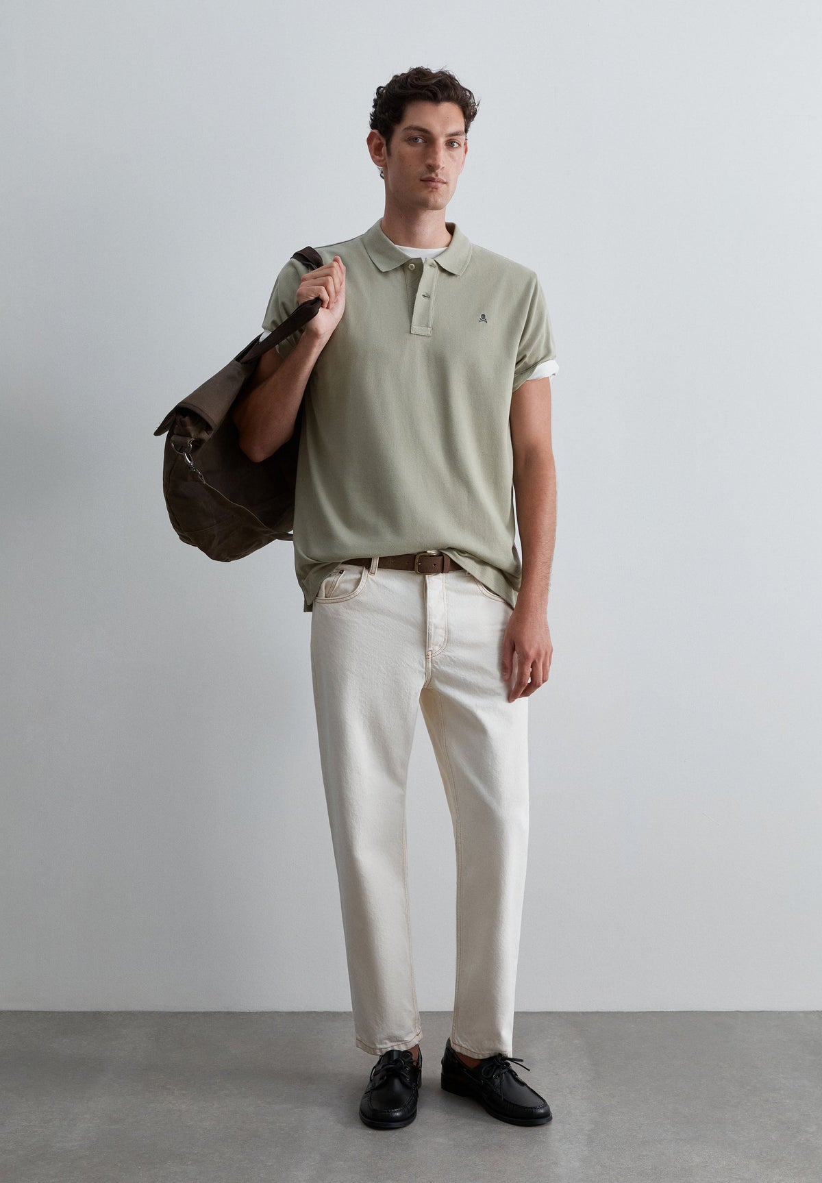 PIQUÉ POLO SHIRT WITH CONTRAST SKULL