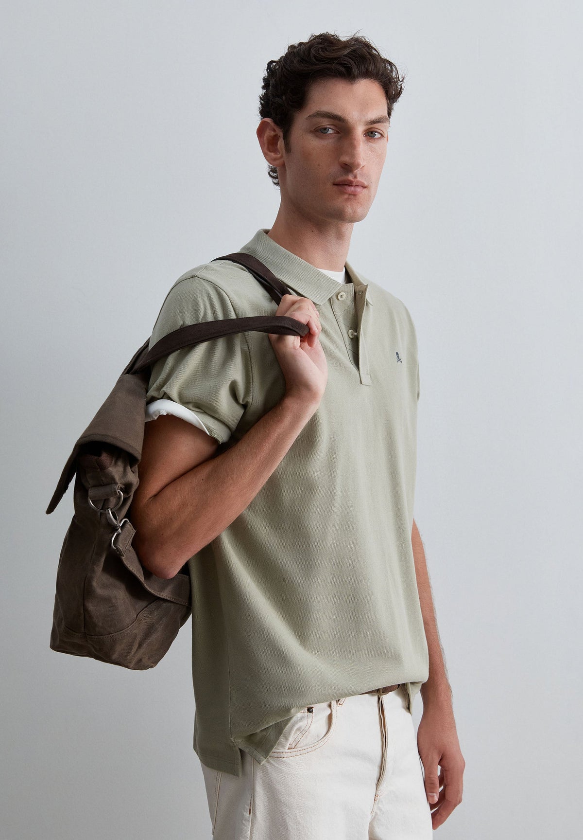 PIQUÉ POLO SHIRT WITH CONTRAST SKULL