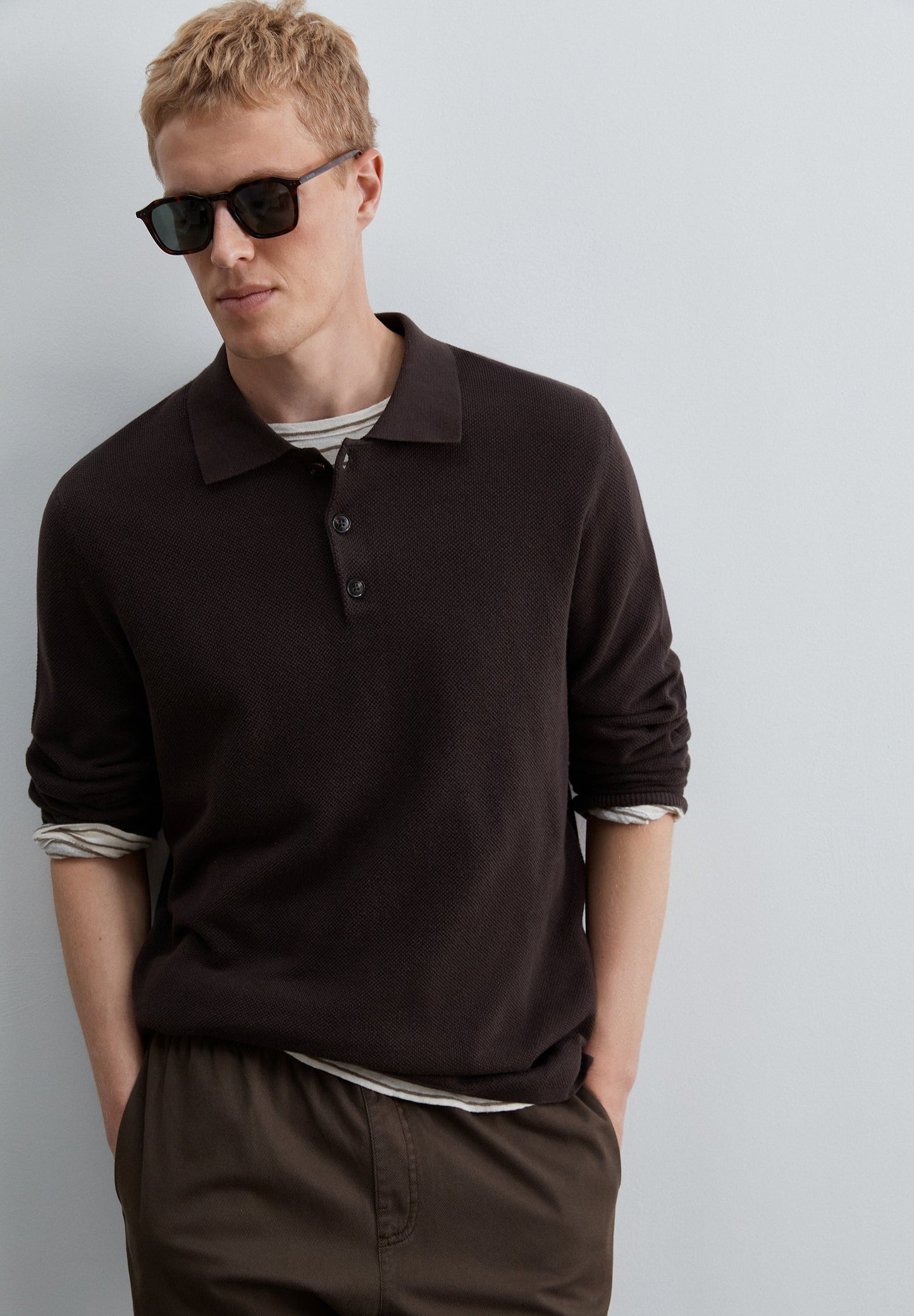POLO SHIRT COLLAR SWEATER
