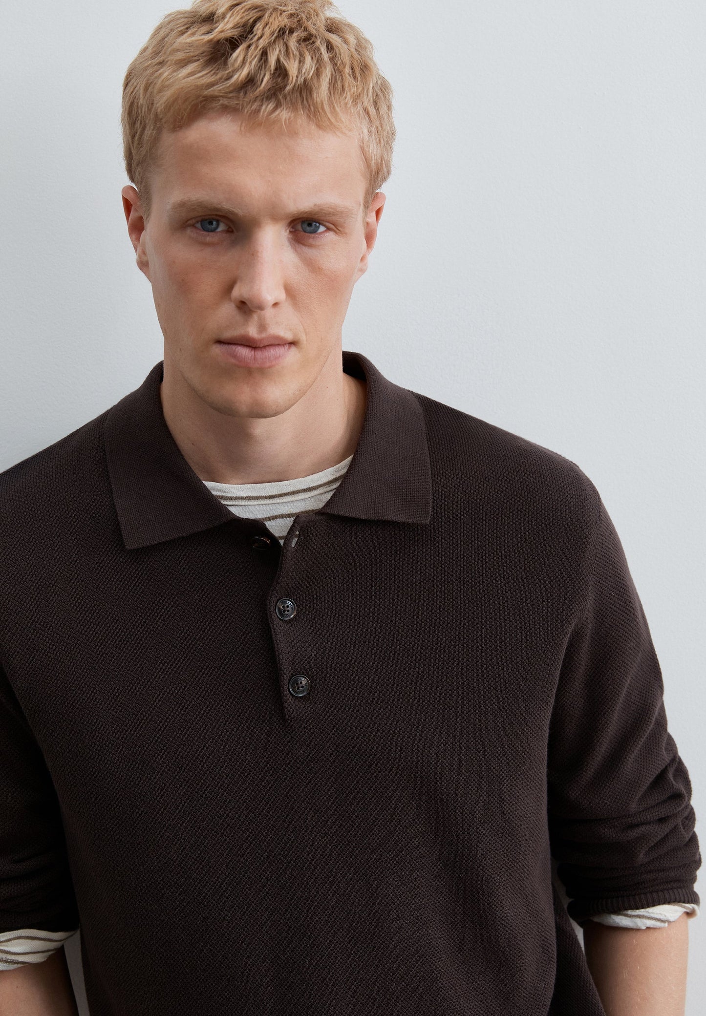 POLO SHIRT COLLAR SWEATER