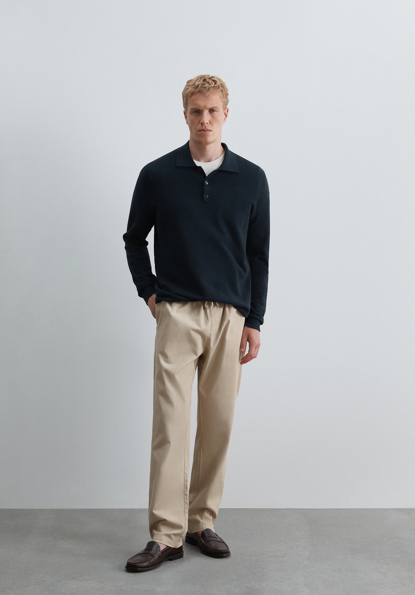 POLO SHIRT COLLAR SWEATER