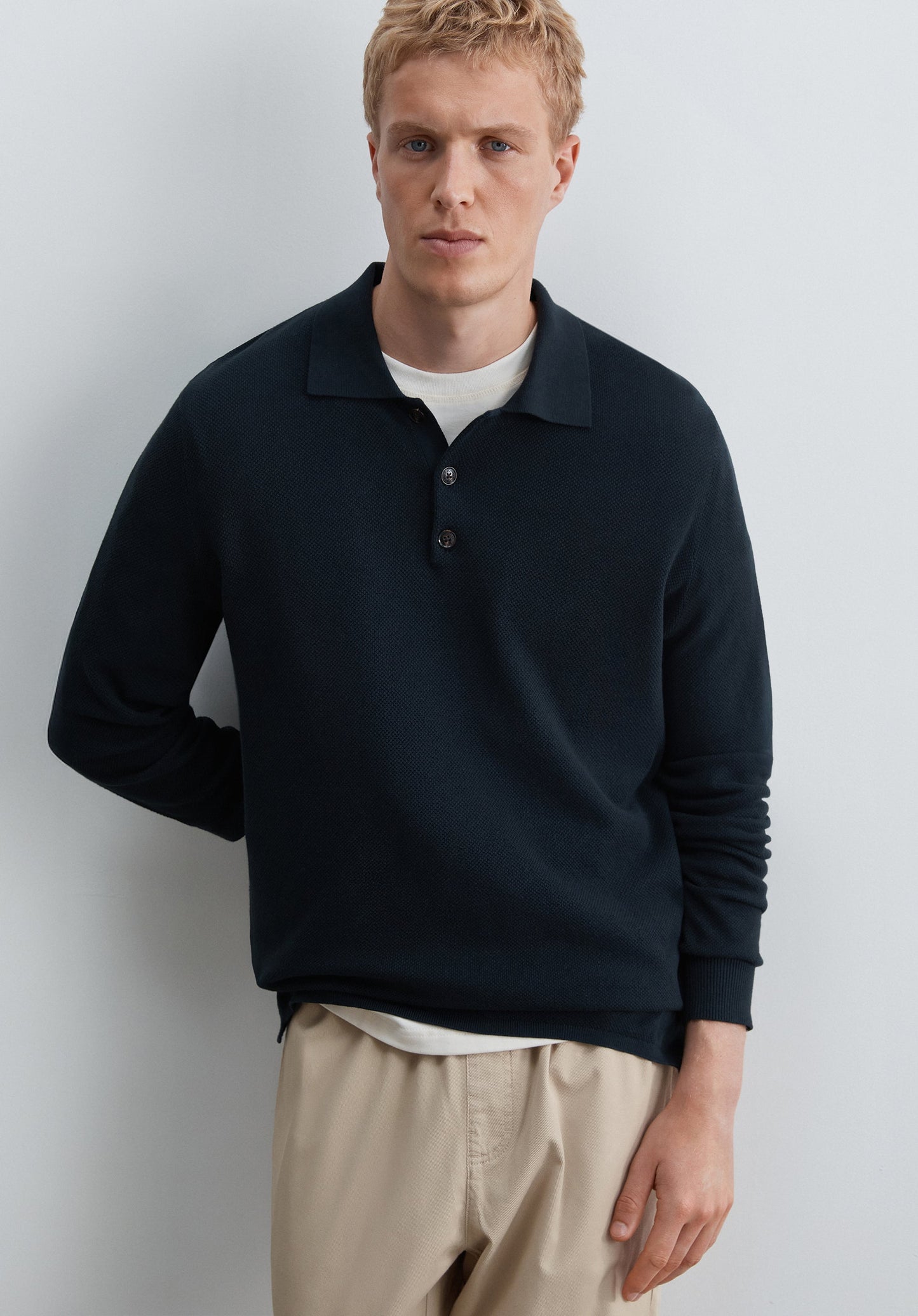 POLO SHIRT COLLAR SWEATER