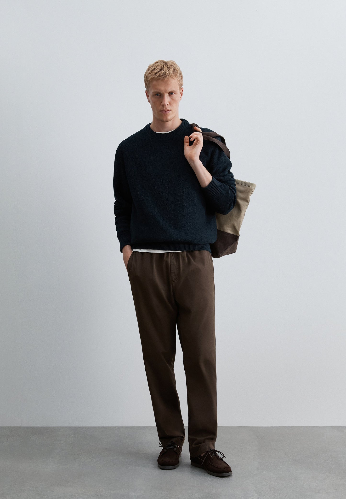TEXTURED COTTON SWEATER