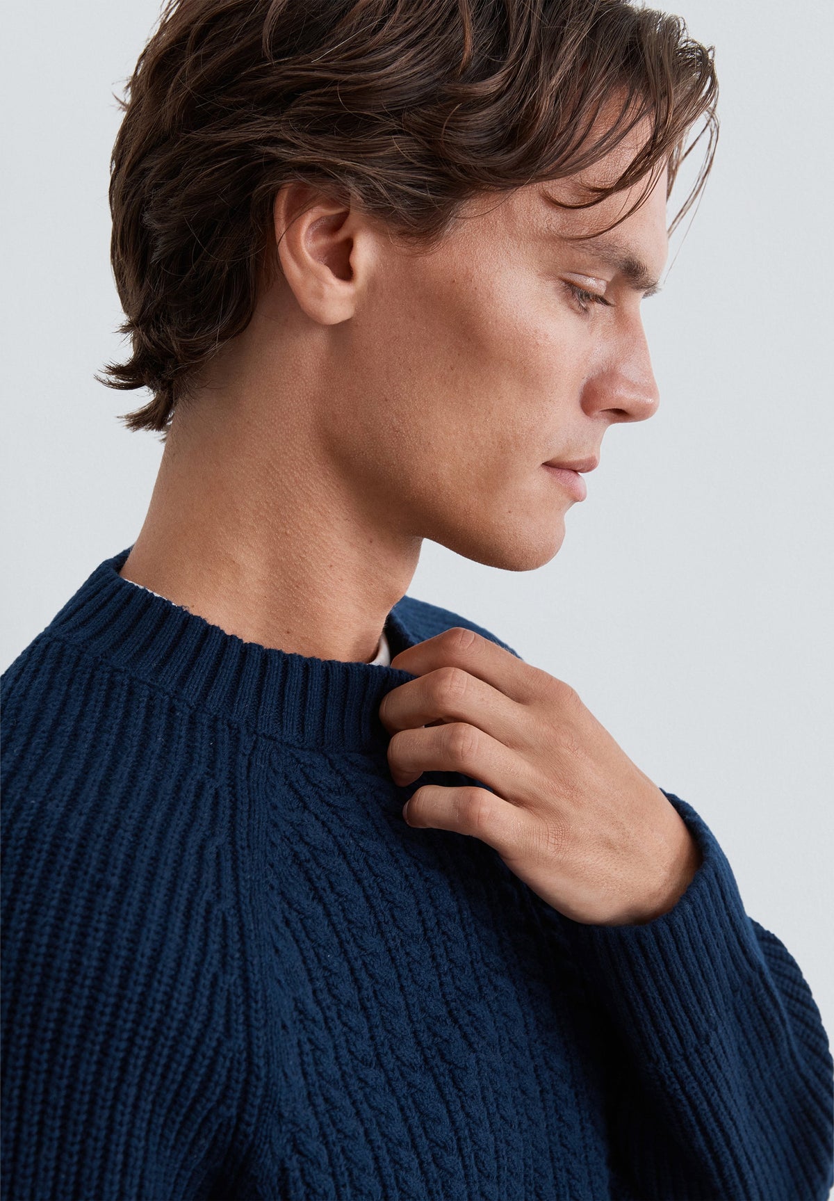 CABLE-KNIT SWEATER