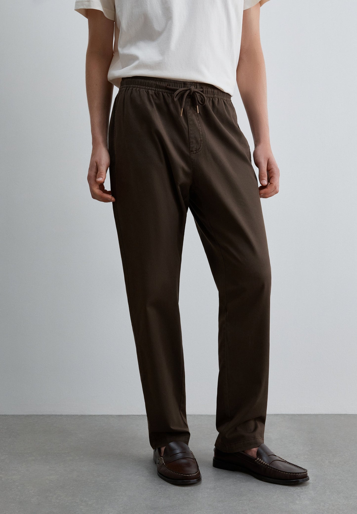 RELAXED FIT DRAWSTRING TROUSERS