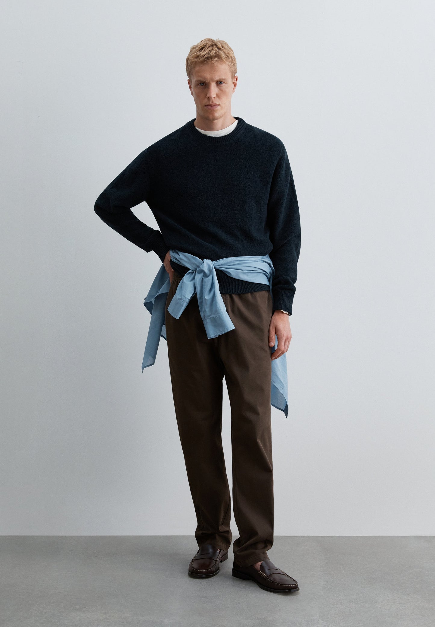 RELAXED FIT DRAWSTRING TROUSERS