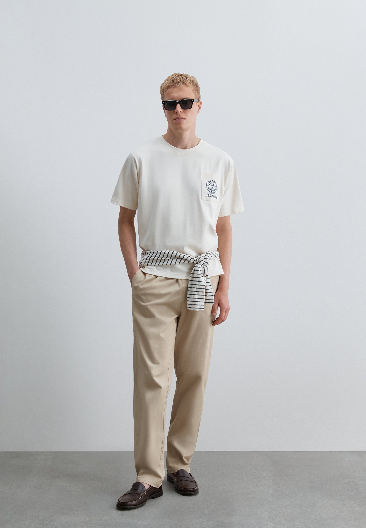 RELAXED FIT DRAWSTRING TROUSERS