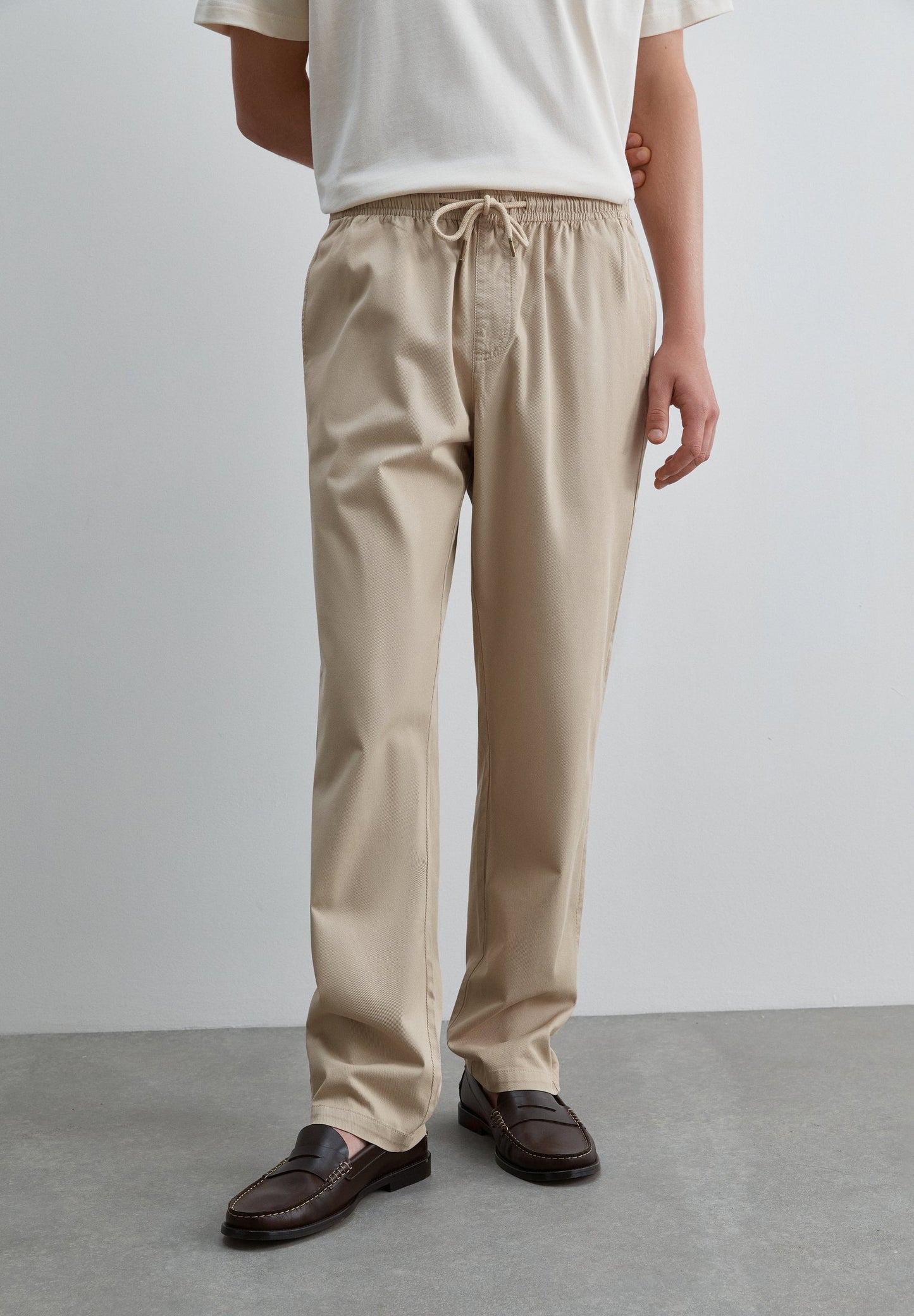 RELAXED FIT DRAWSTRING TROUSERS