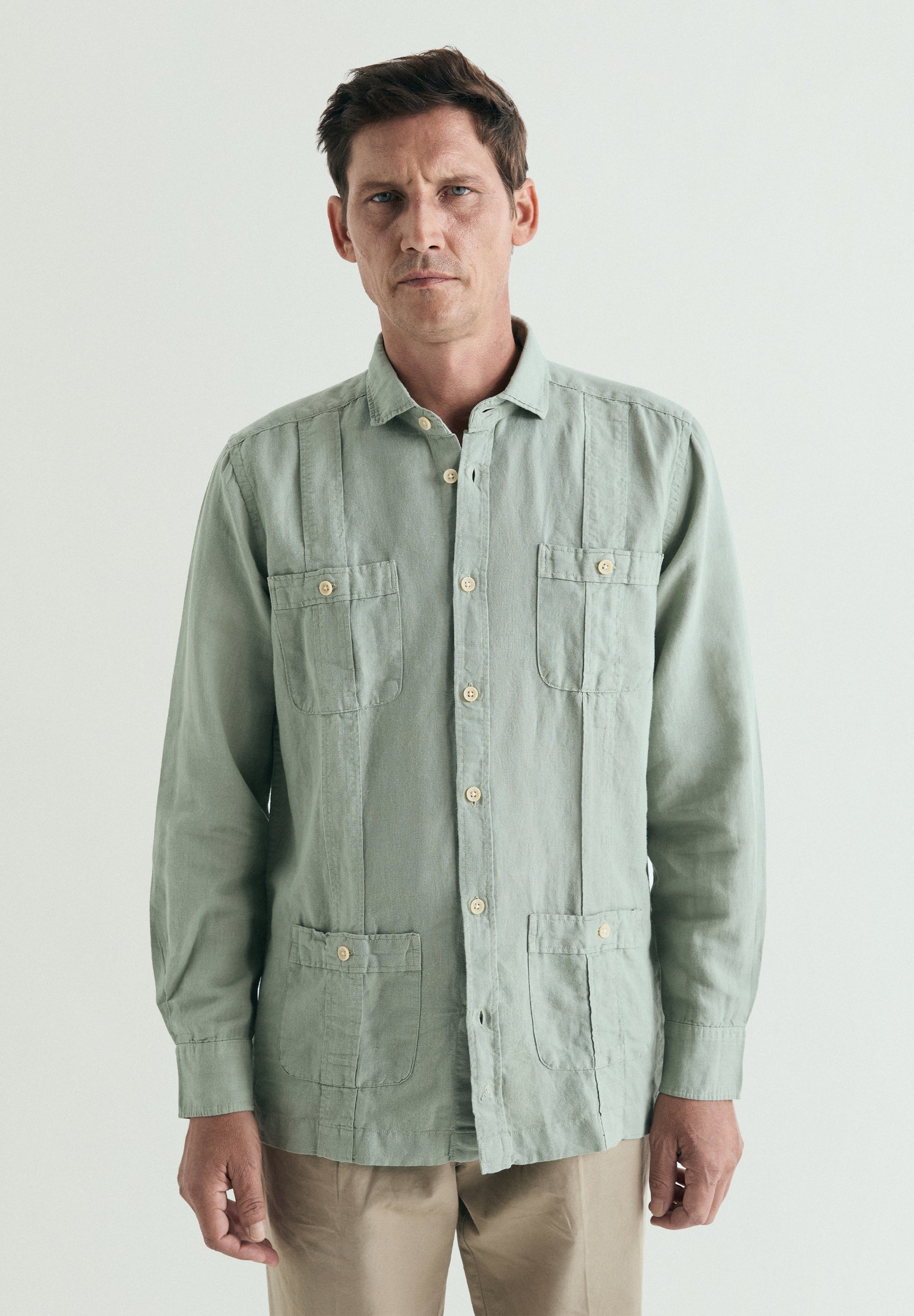 LINEN SAFARI SHIRT
