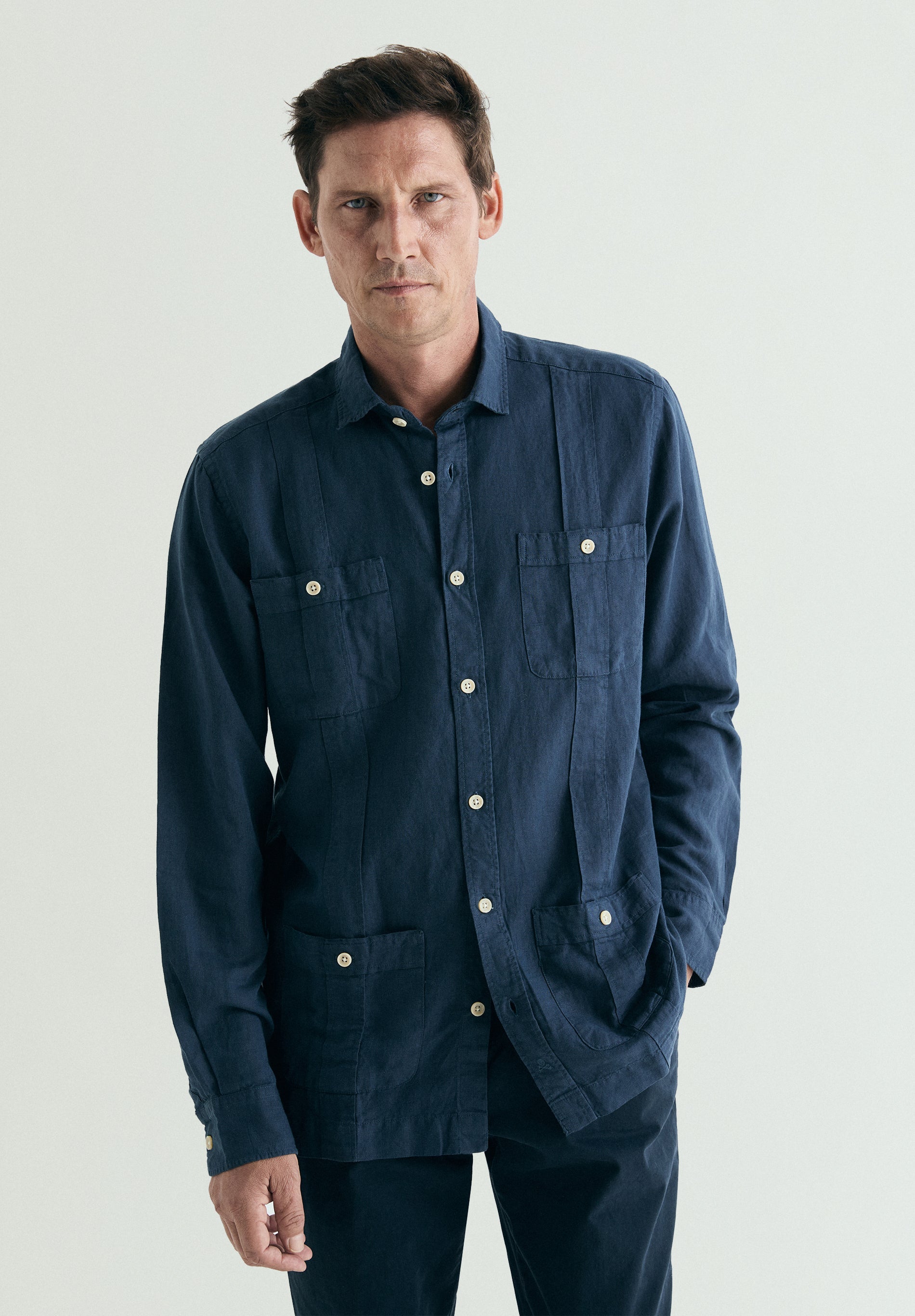 LINEN SAFARI SHIRT