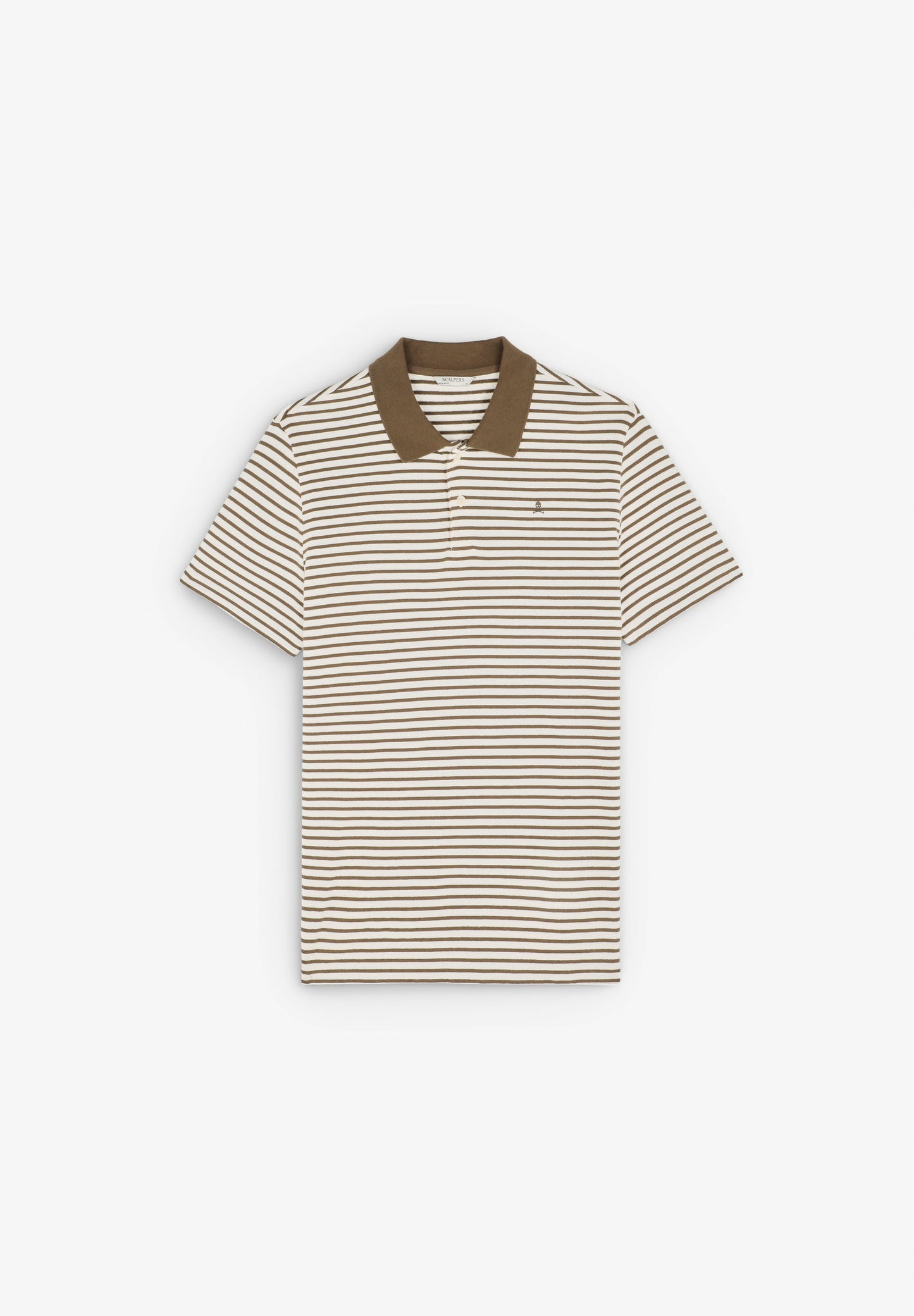 STRIPED POLO SHIRT WITH SKULL