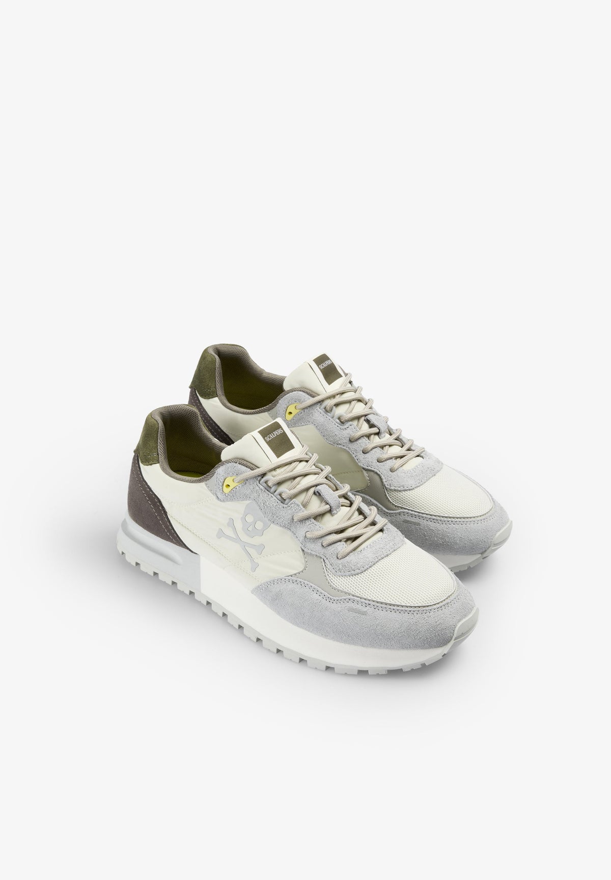 COMBINED LEATHER SNEAKERS