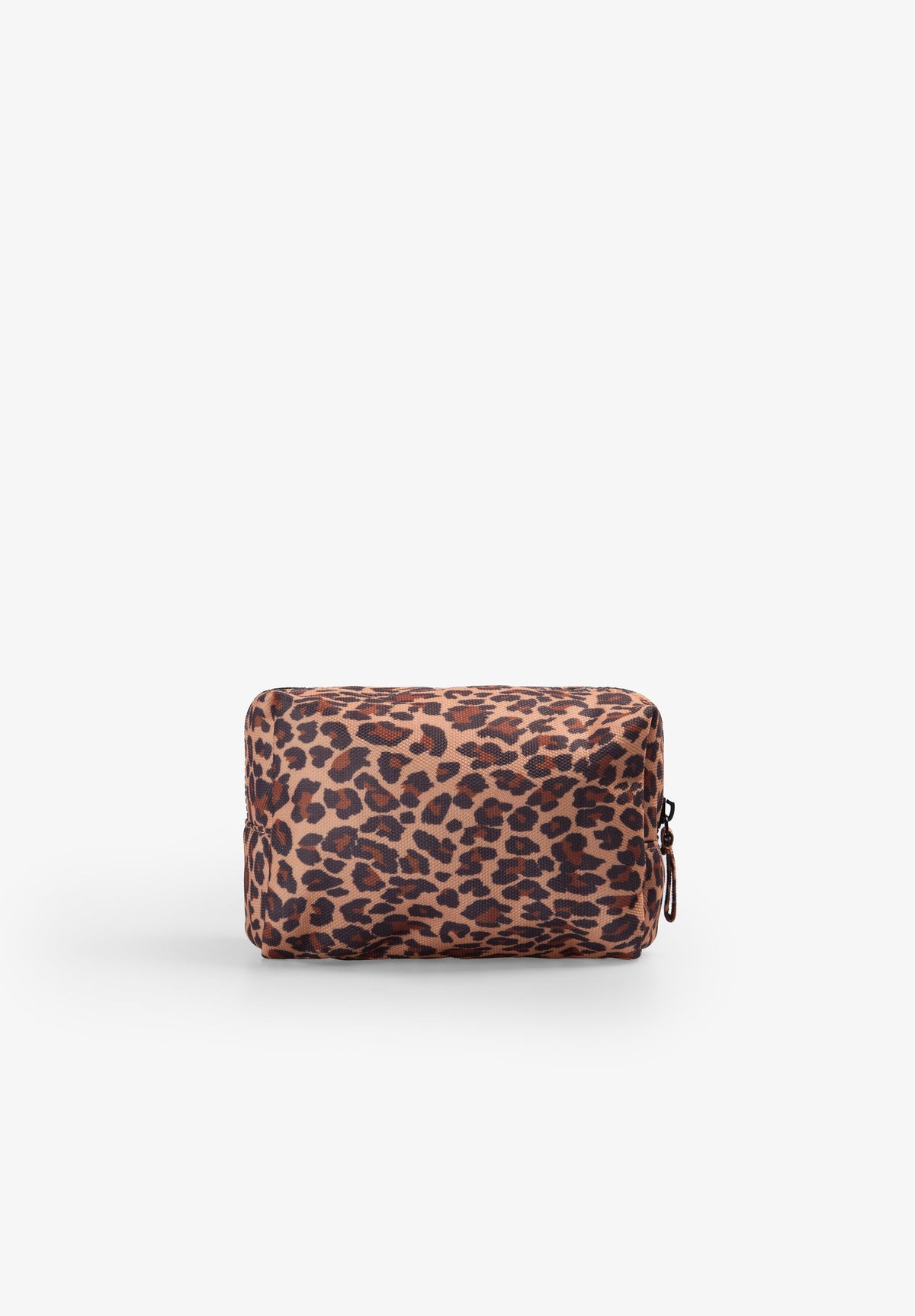 ANIMAL PRINT TOILETRY BAG WITH FRONT PATCH