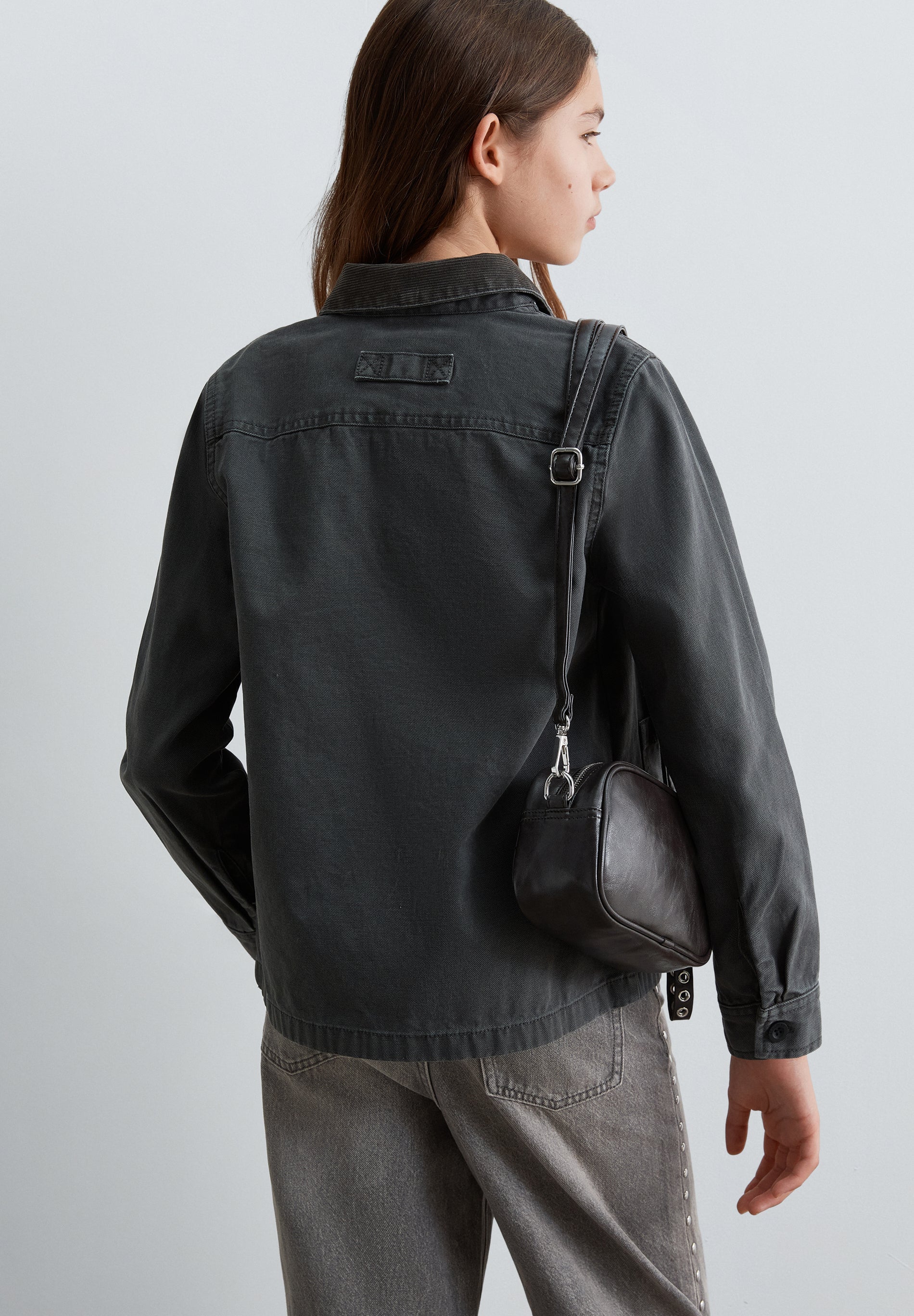 FAUX LEATHER CROSSBODY BAG