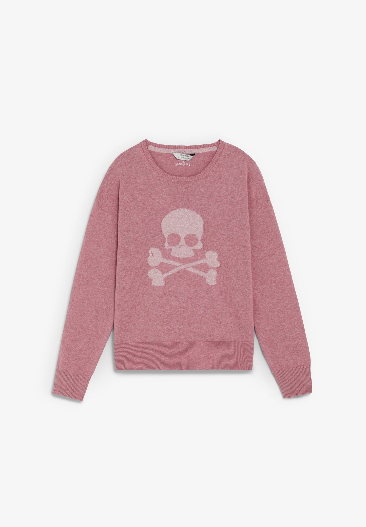 SWEATER WITH GLITTER SKULL
