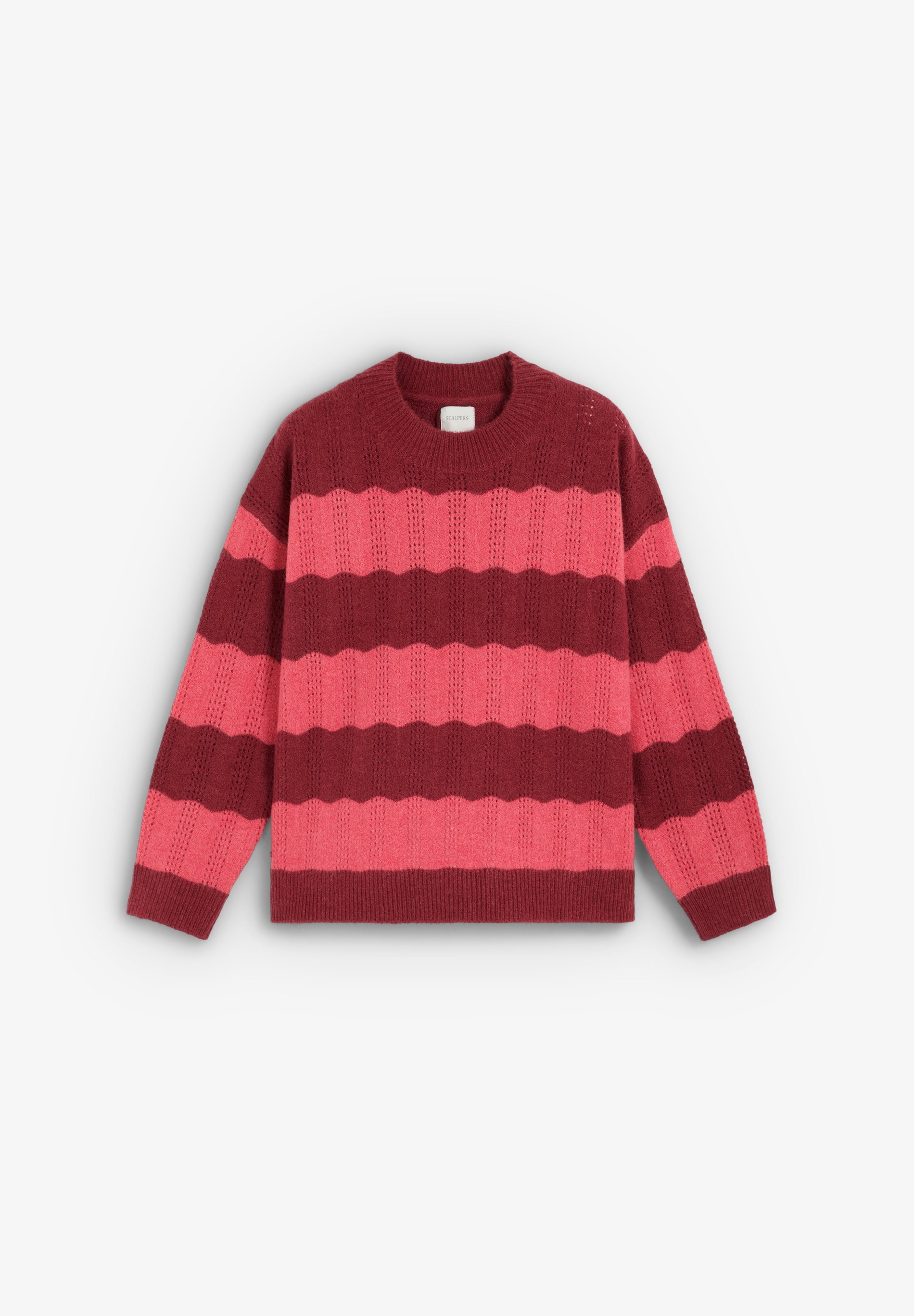 WAVED OPENWORK SWEATER