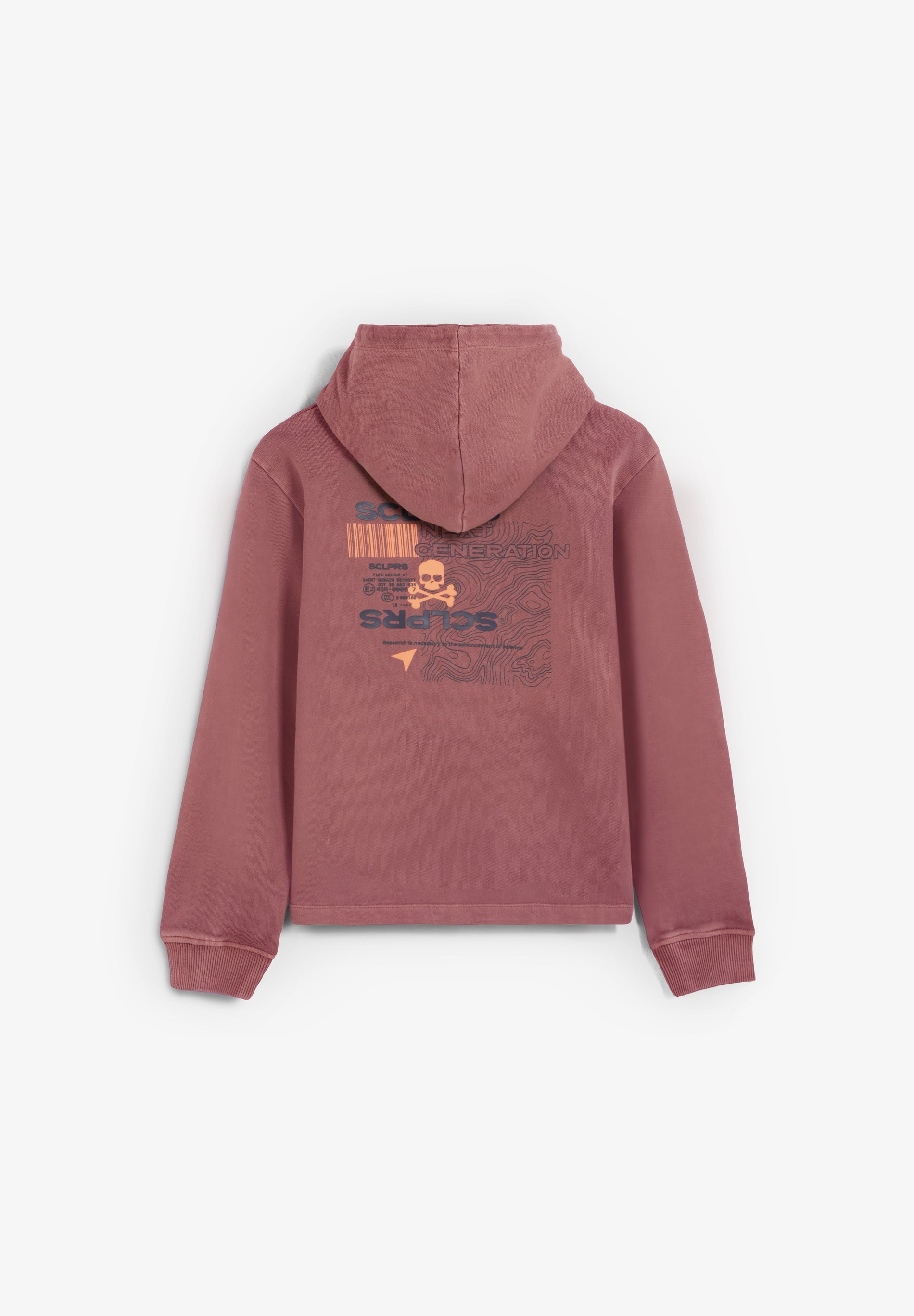 CONTRAST PRINT HOODIE