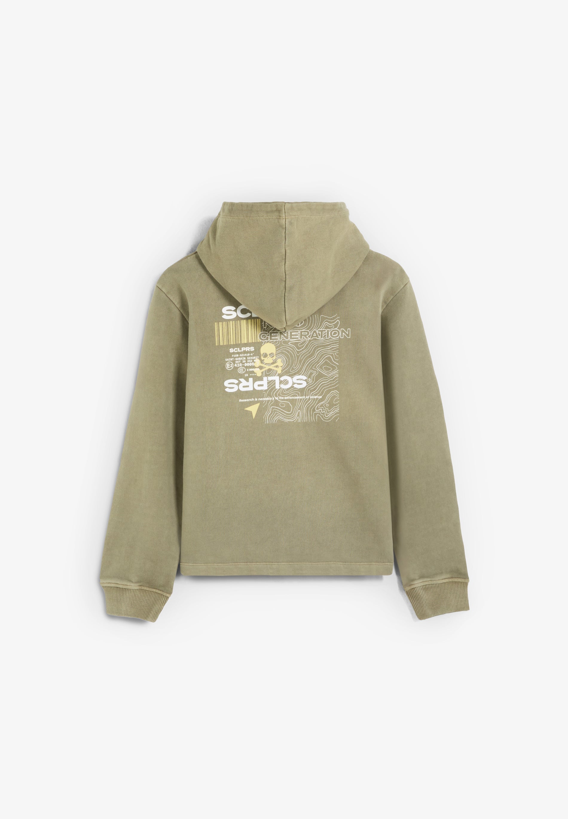 CONTRAST PRINT HOODIE