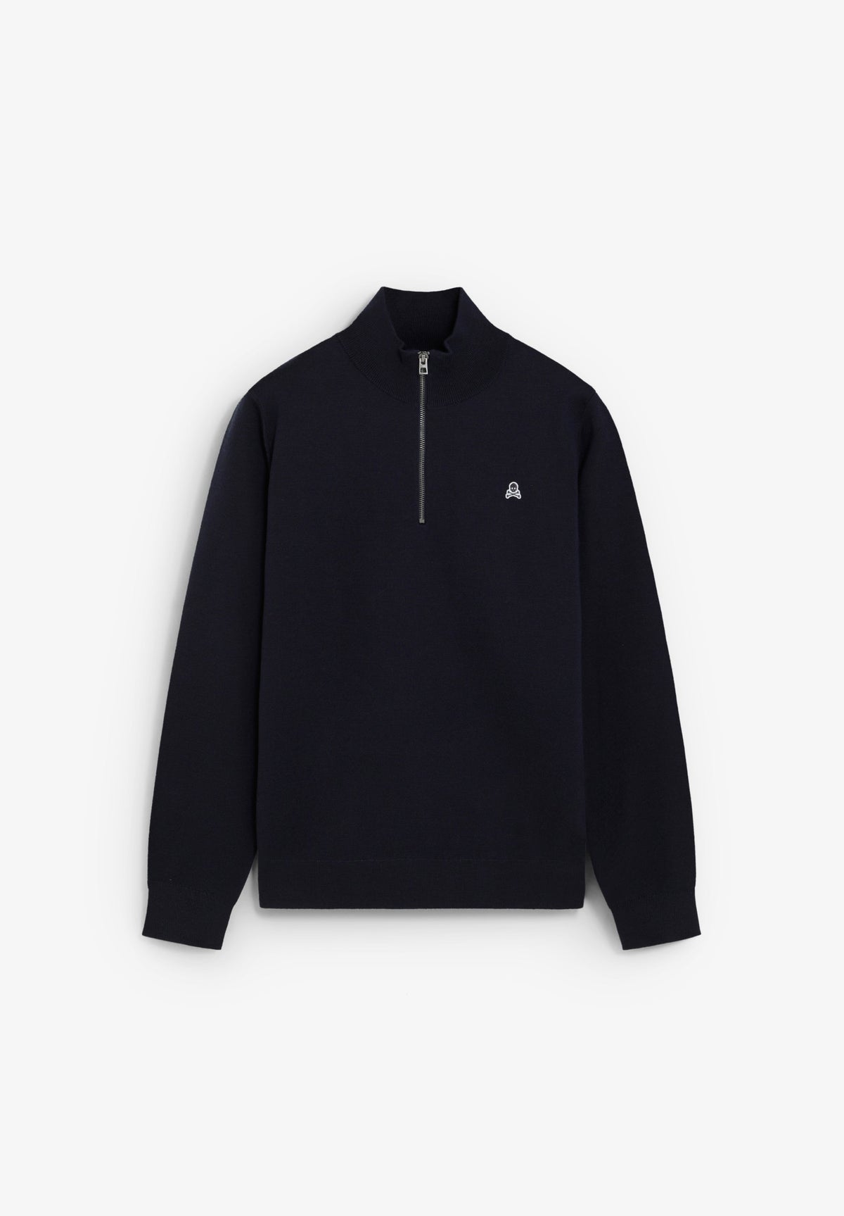 HALF-ZIP SWEATER WITH SKULL
