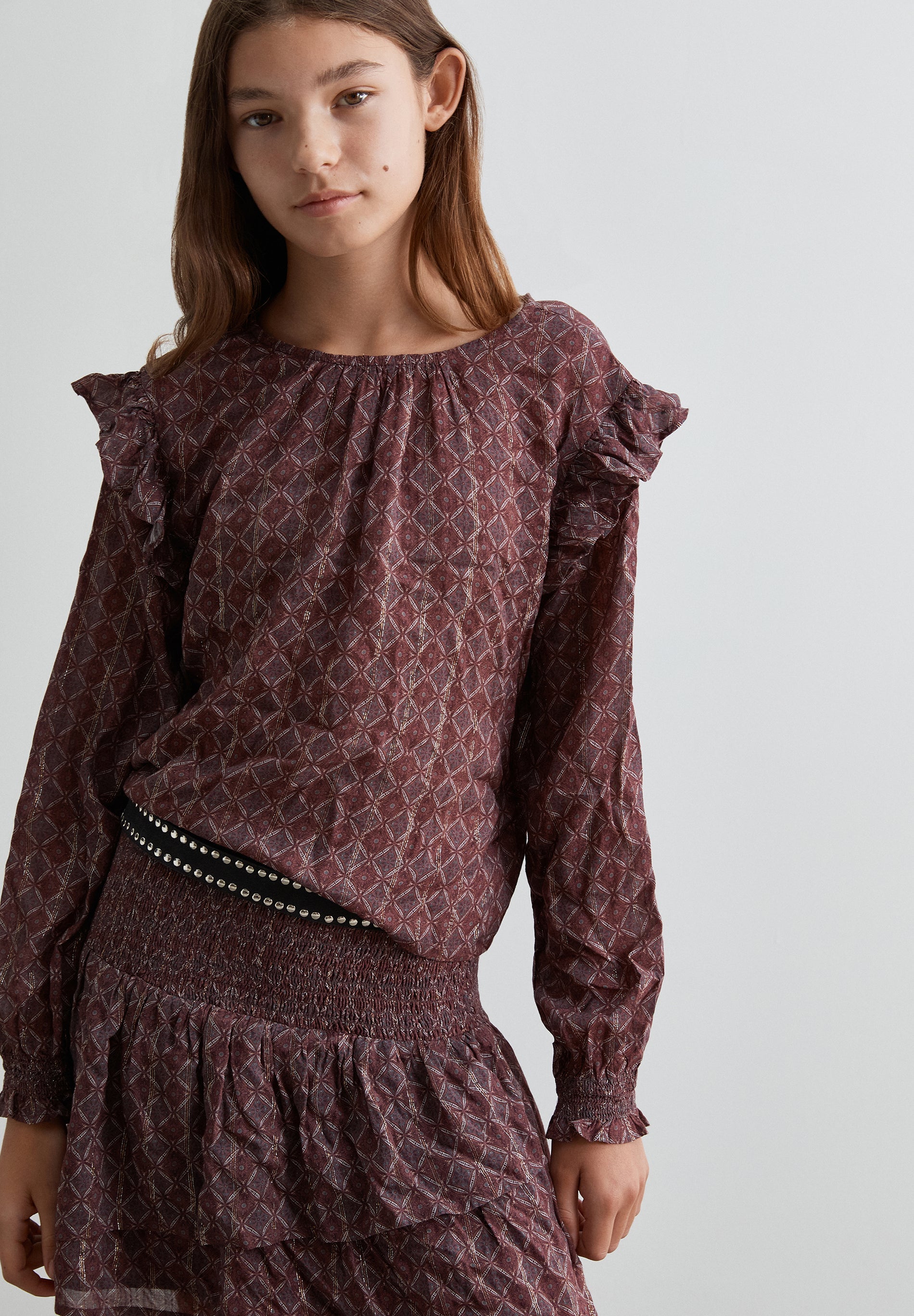 GEOMETRIC PRINT BLOUSE