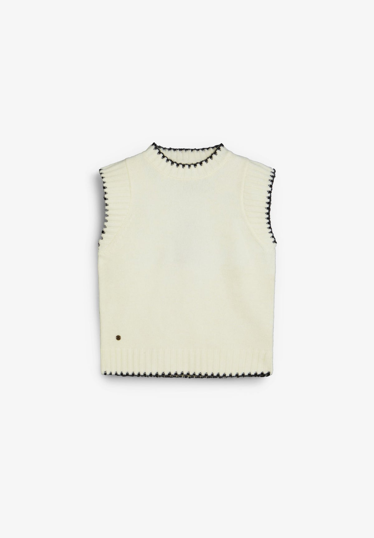 VEST WITH CONTRAST FINISHES