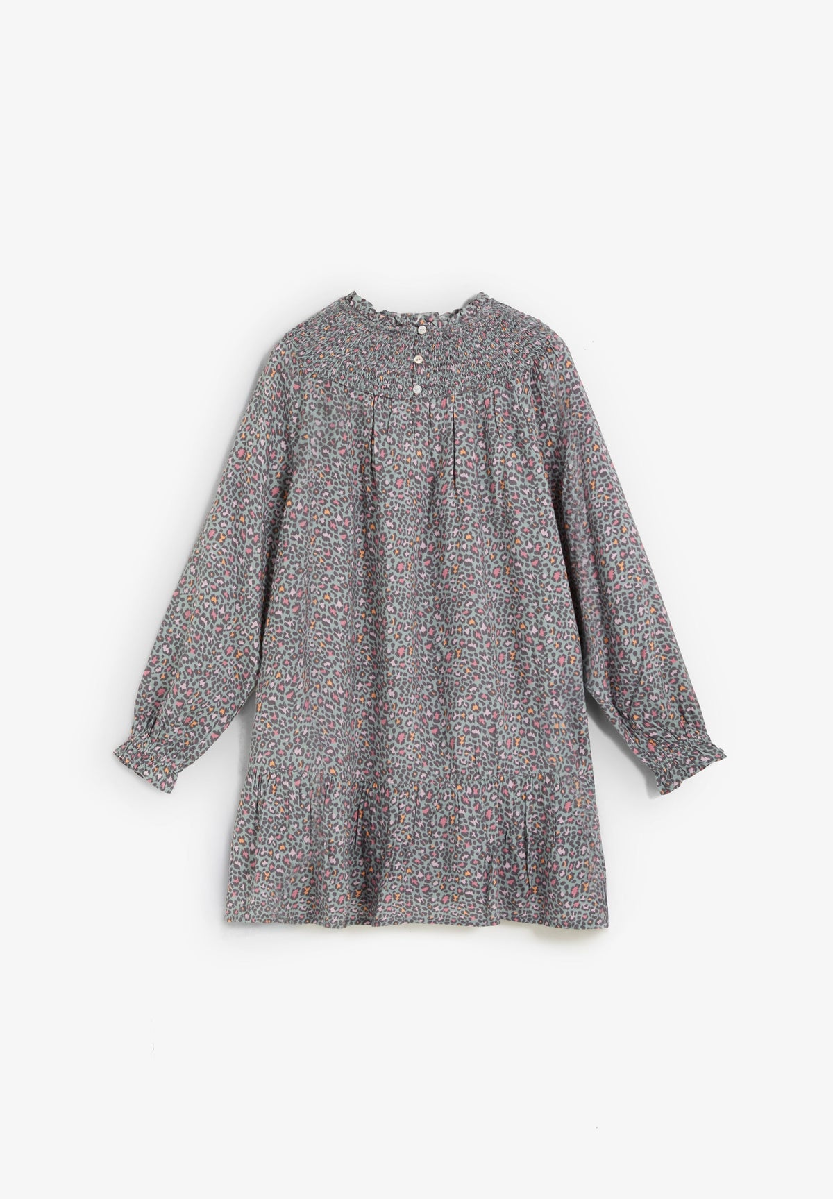 LONG SLEEVE ANIMAL PRINT DRESS