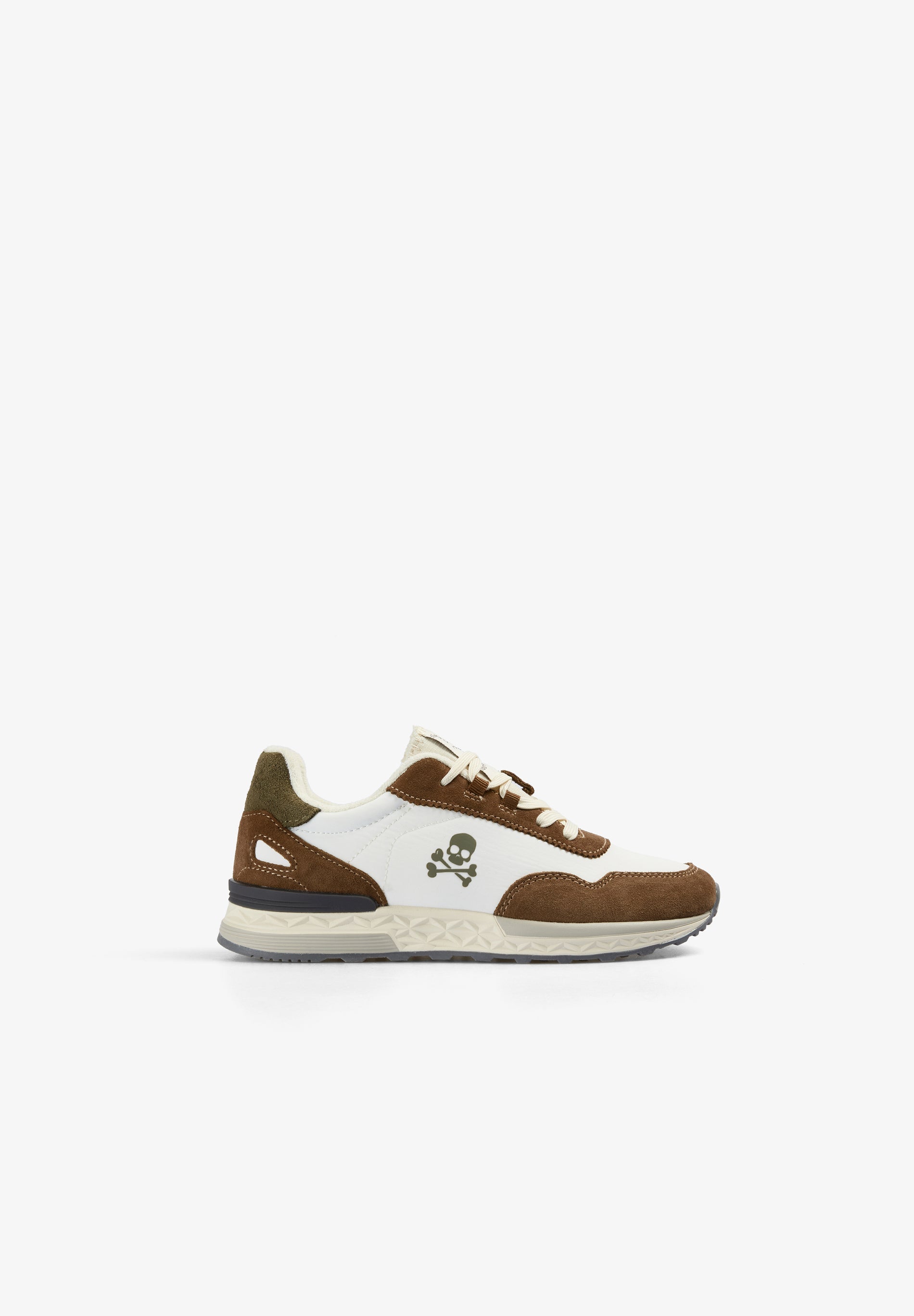 SKULL SPLIT SUEDE SNEAKERS